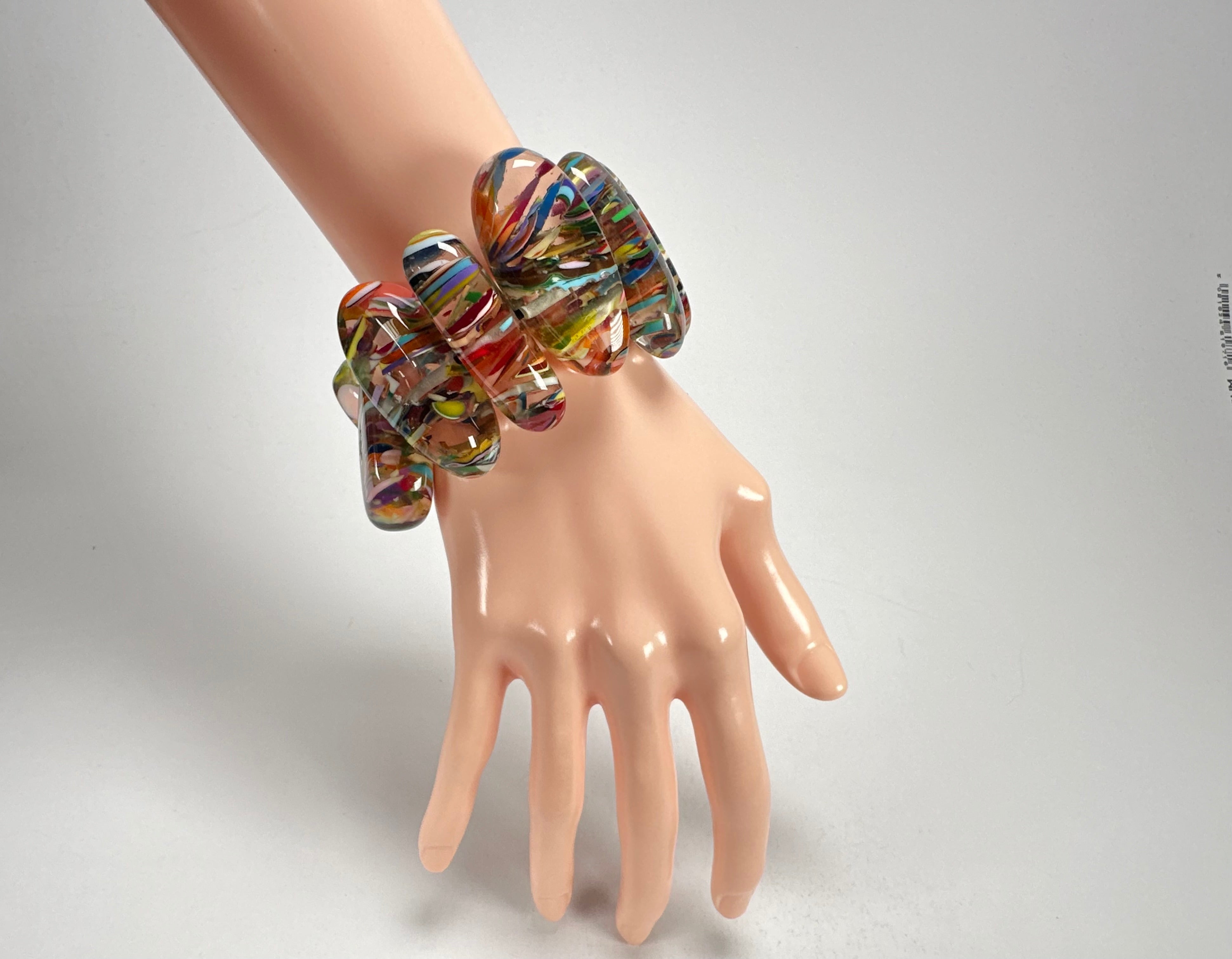 Sobral - Baru "Onda" Elasticated Resin Bracelet ( 005329 )