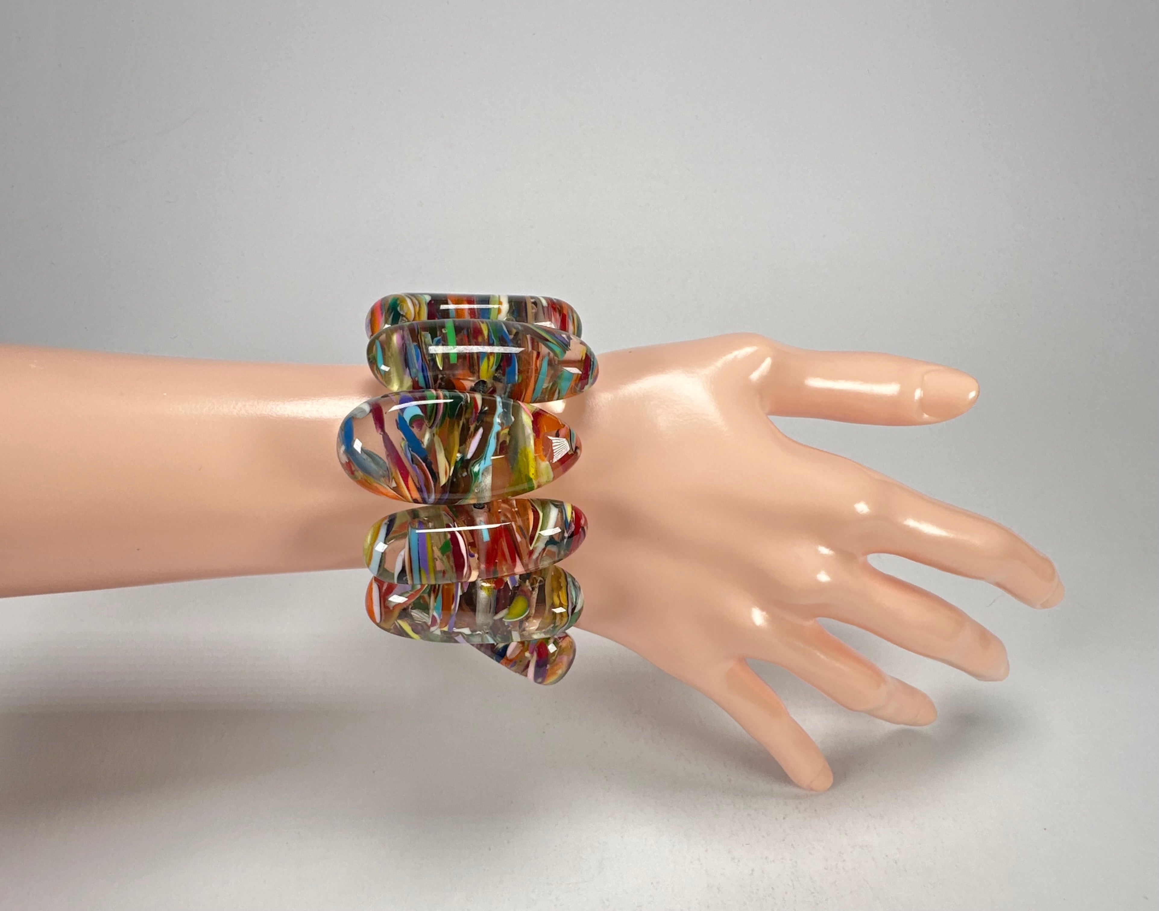 Sobral - Baru "Onda" Elasticated Resin Bracelet ( 005329 )
