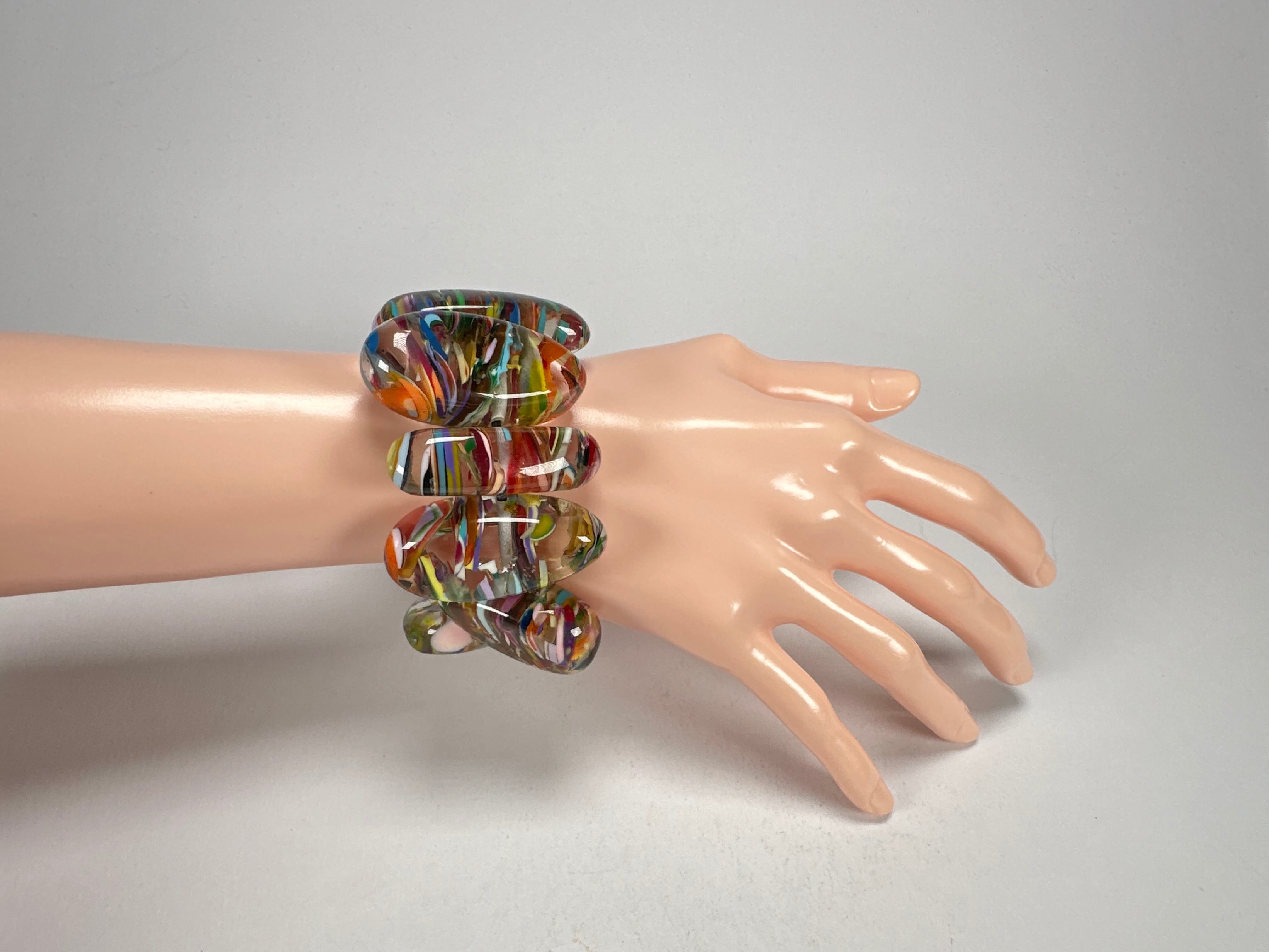 Sobral - Baru "Onda" Elasticated Resin Bracelet ( 005329 )