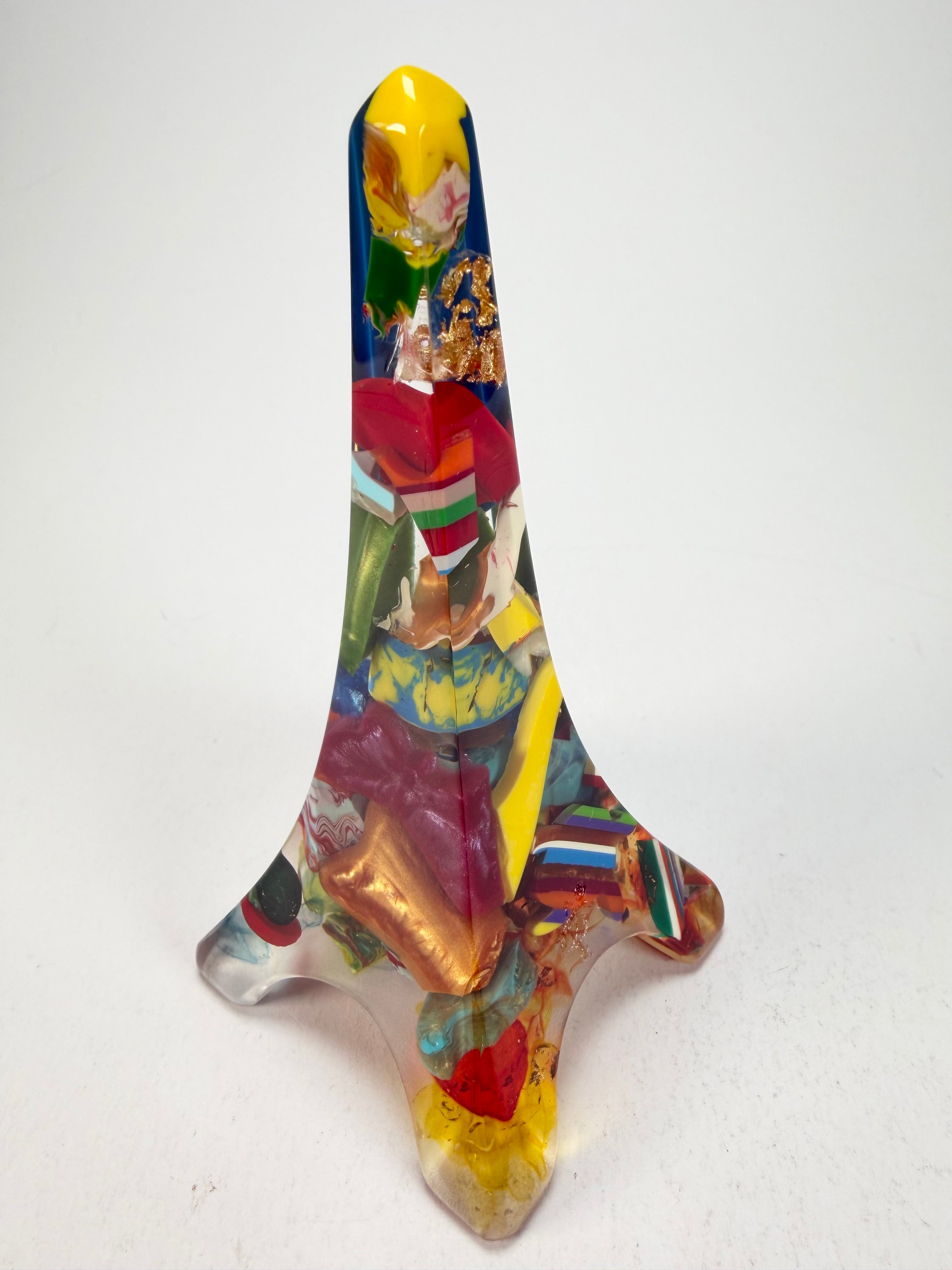 Sobral - Landmark "Eiffel Tower" Past Present Medium 14cm Statue Ornament ( 003290 )