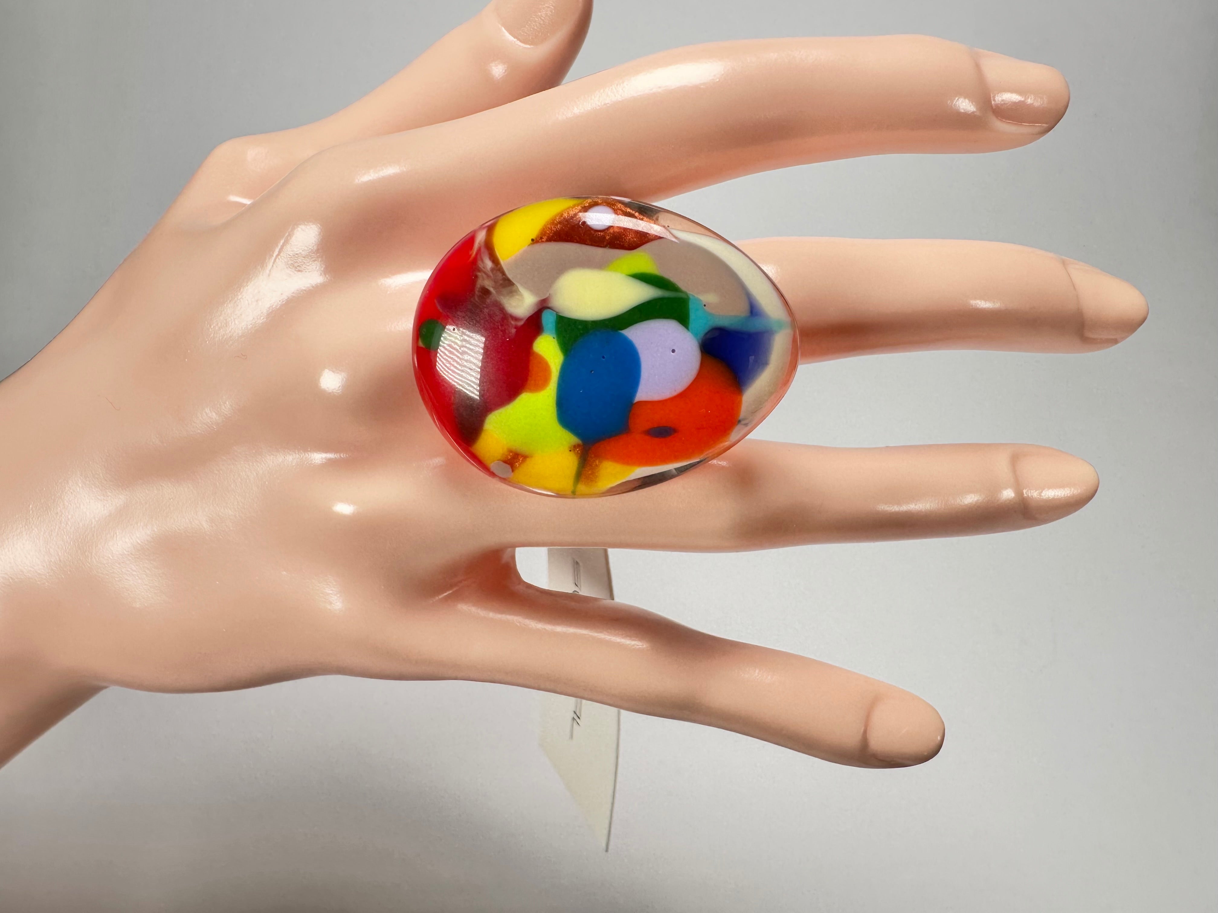 Sobral - Nuage "Poesia" Resin Ring ( 003597 ) - Size UK P / US 8
