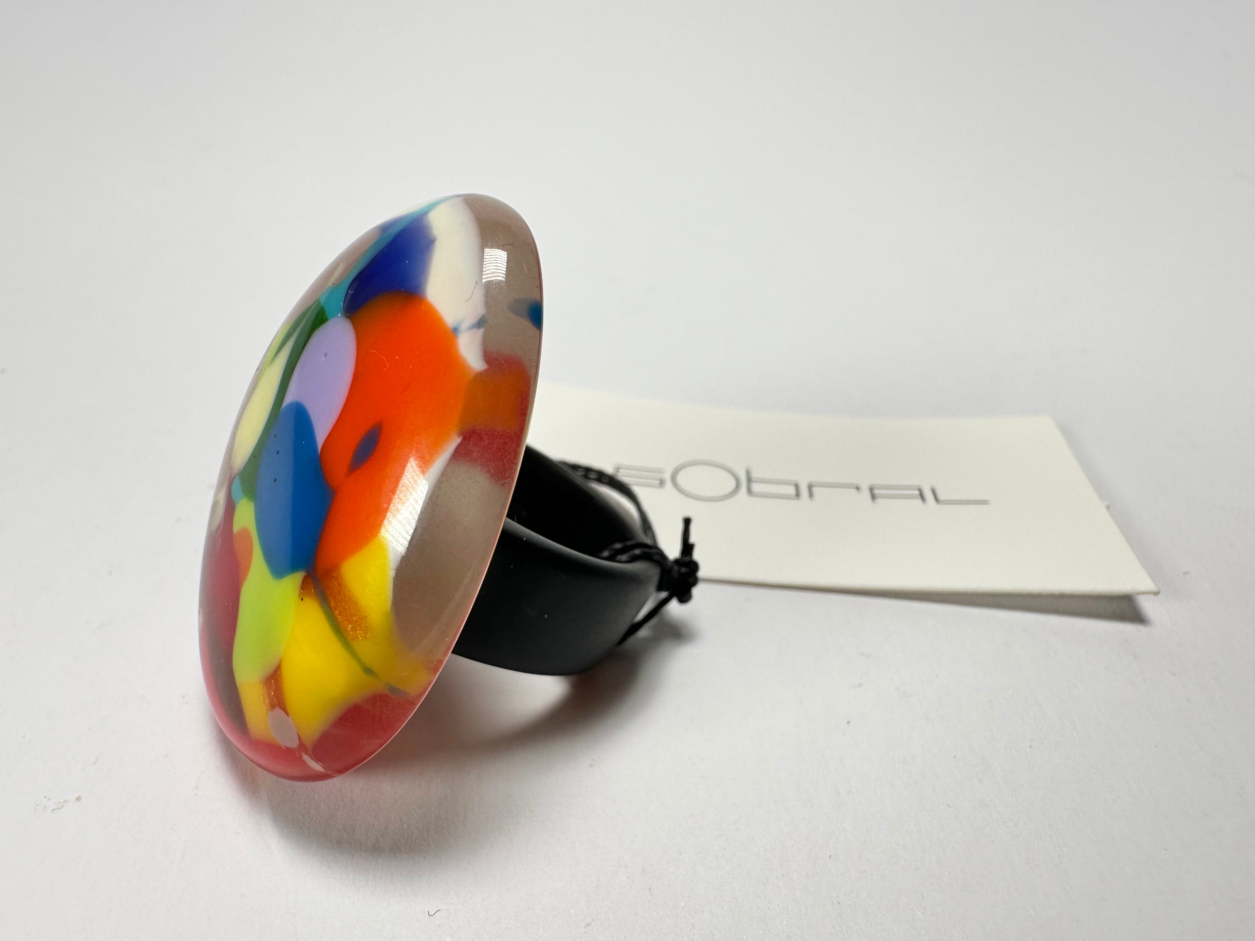 Sobral - Nuage "Poesia" Resin Ring ( 003597 ) - Size UK P / US 8
