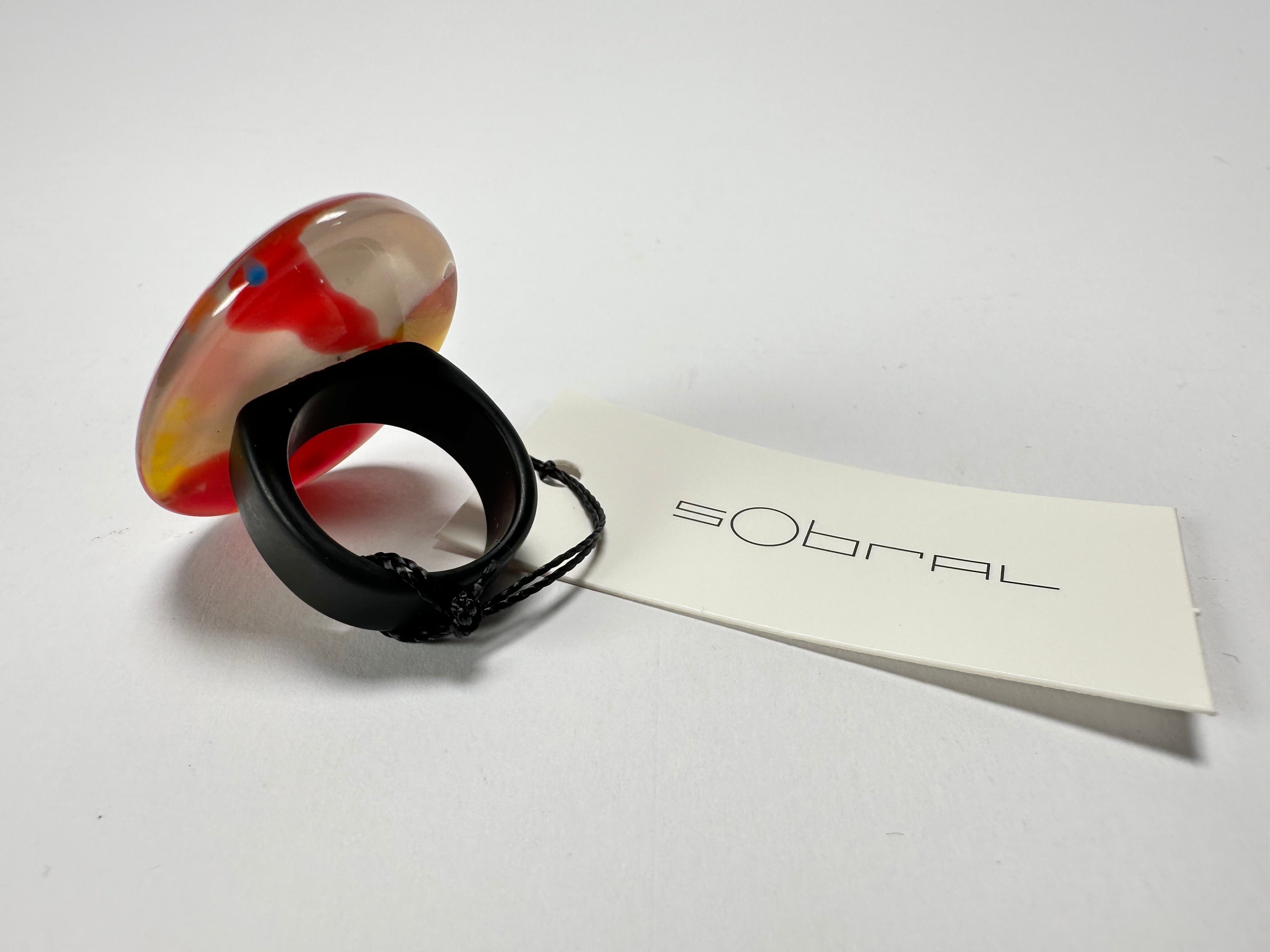Sobral - Nuage "Poesia" Resin Ring ( 003597 ) - Size UK P / US 8