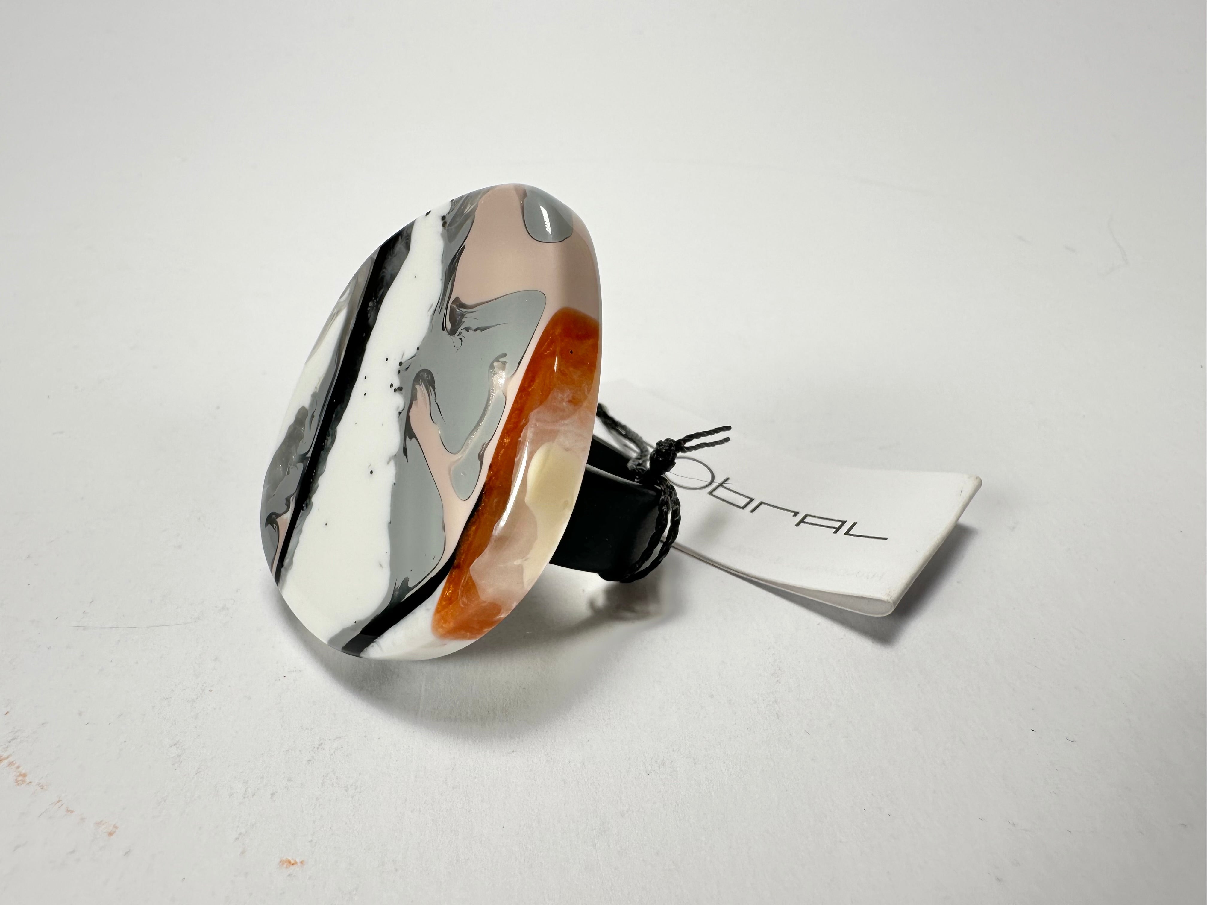 Sobral - Lágrima D'or "Namibia" Resin Ring ( 005113 ) - Size UK U / US 10.5