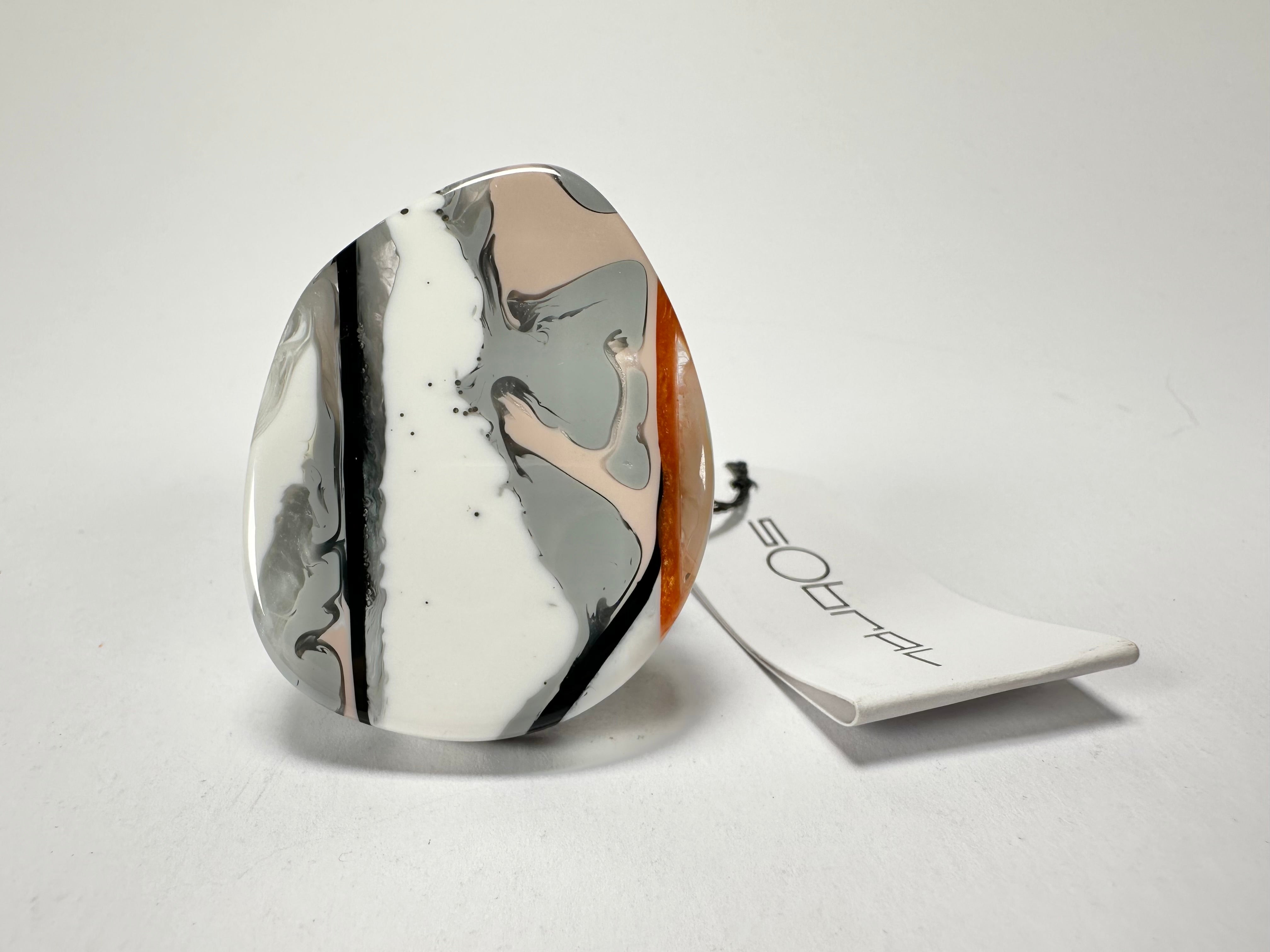 Sobral - Lágrima D'or "Namibia" Resin Ring ( 005113 ) - Size UK U / US 10.5
