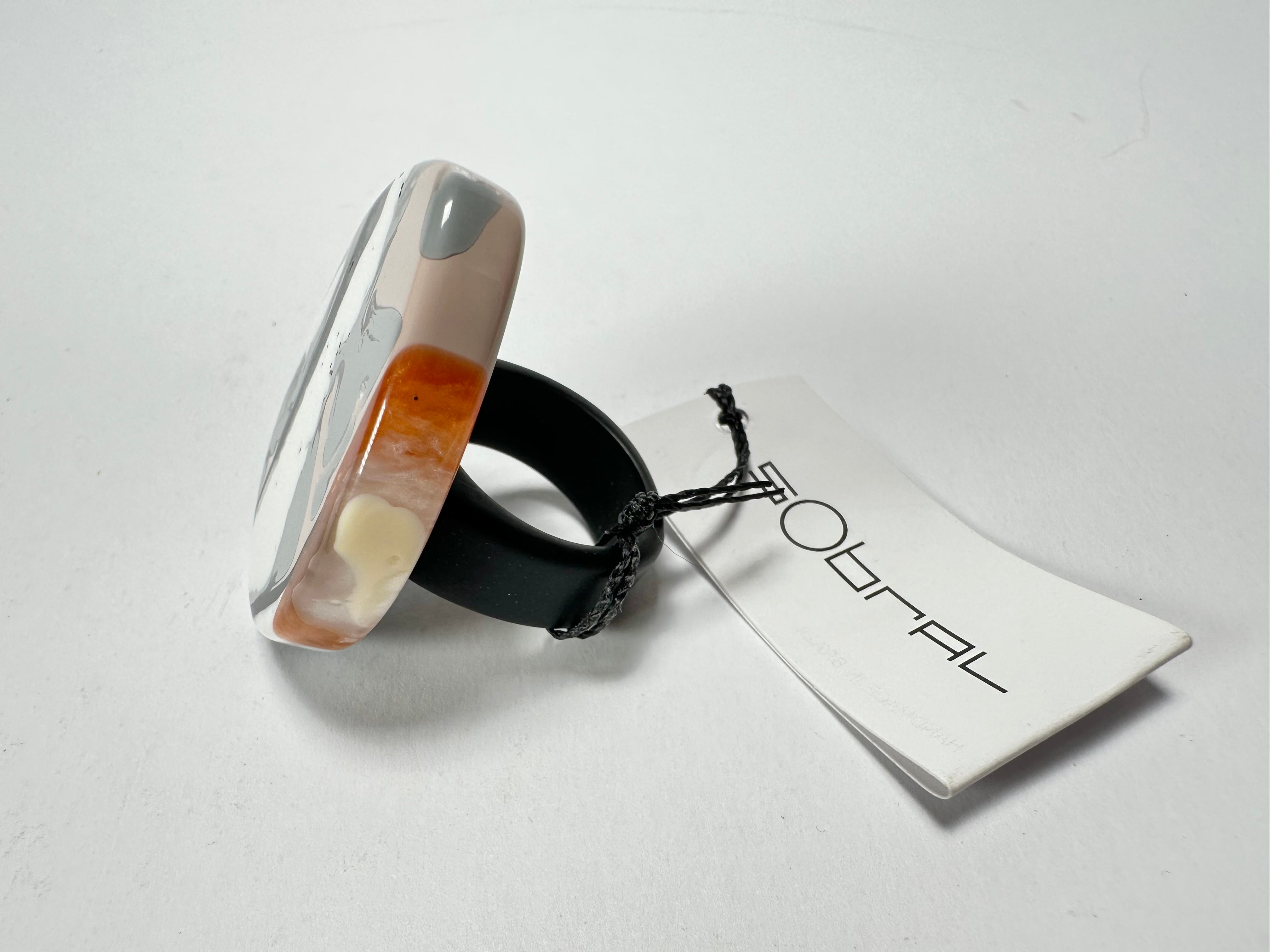 Sobral - Lágrima D'or "Namibia" Resin Ring ( 005113 ) - Size UK U / US 10.5