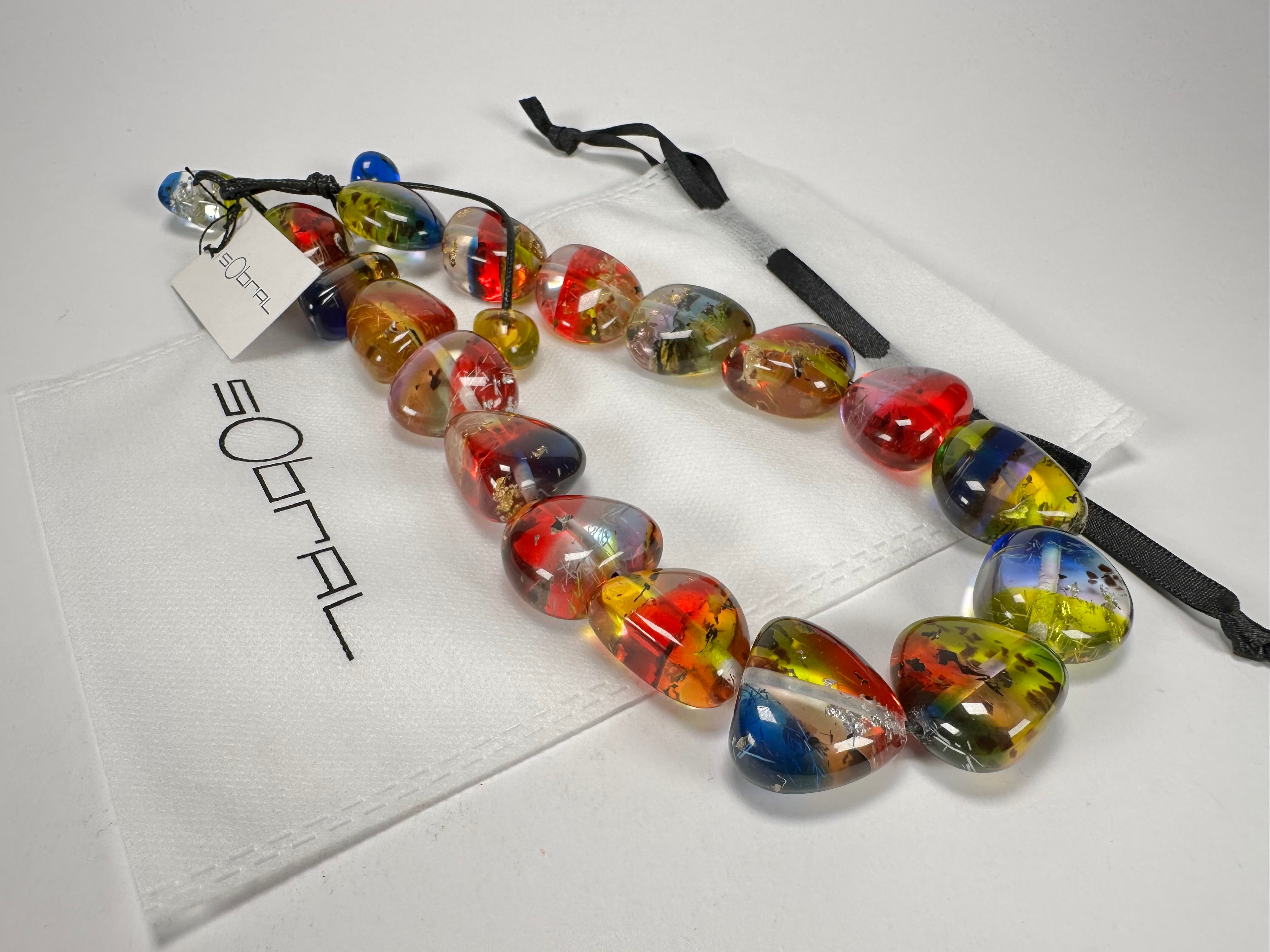 Sobral - Sobralita "Studio Pebbles" Resin Necklace ( 005224 )