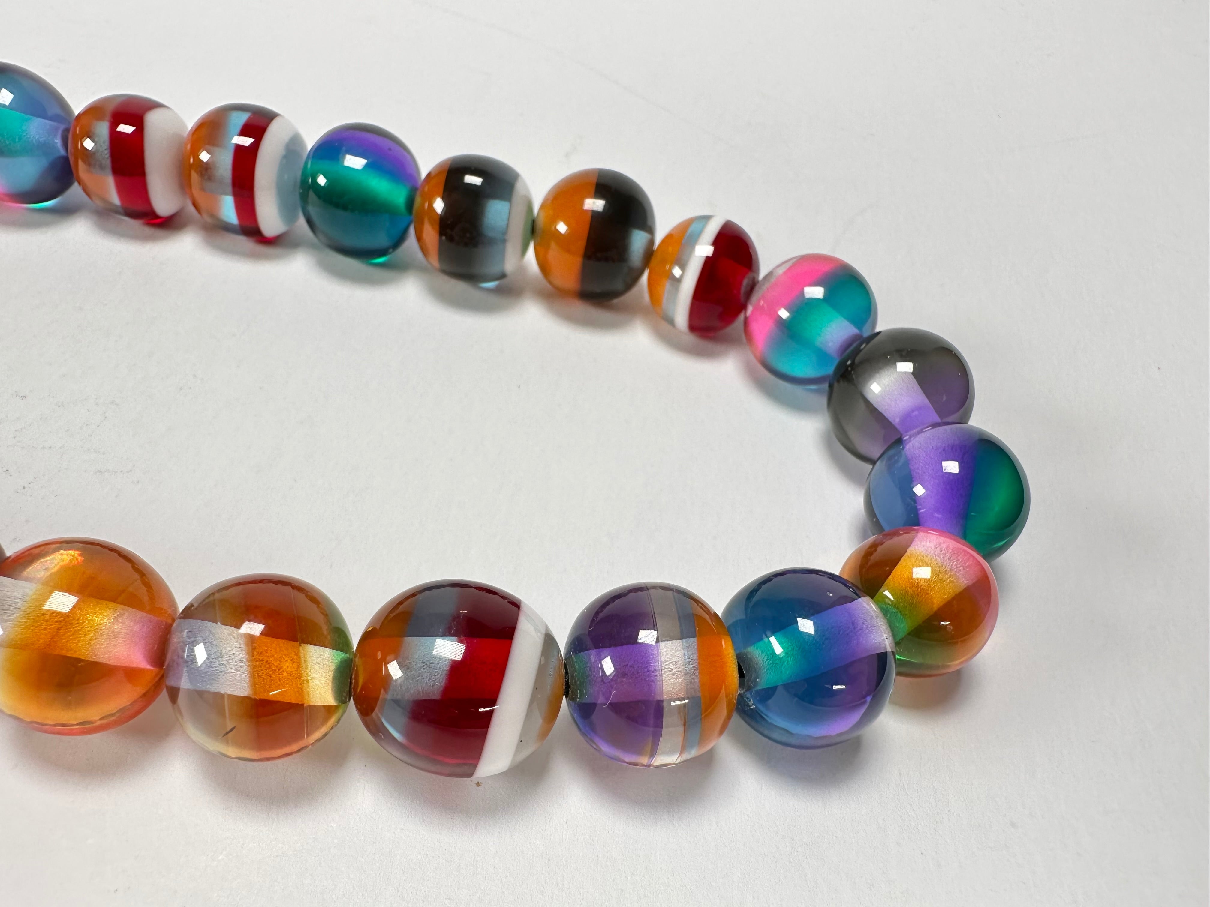 Sobral - Planets "Cosmic Marbles" Studio Creation Resin Necklace ( 000000 )