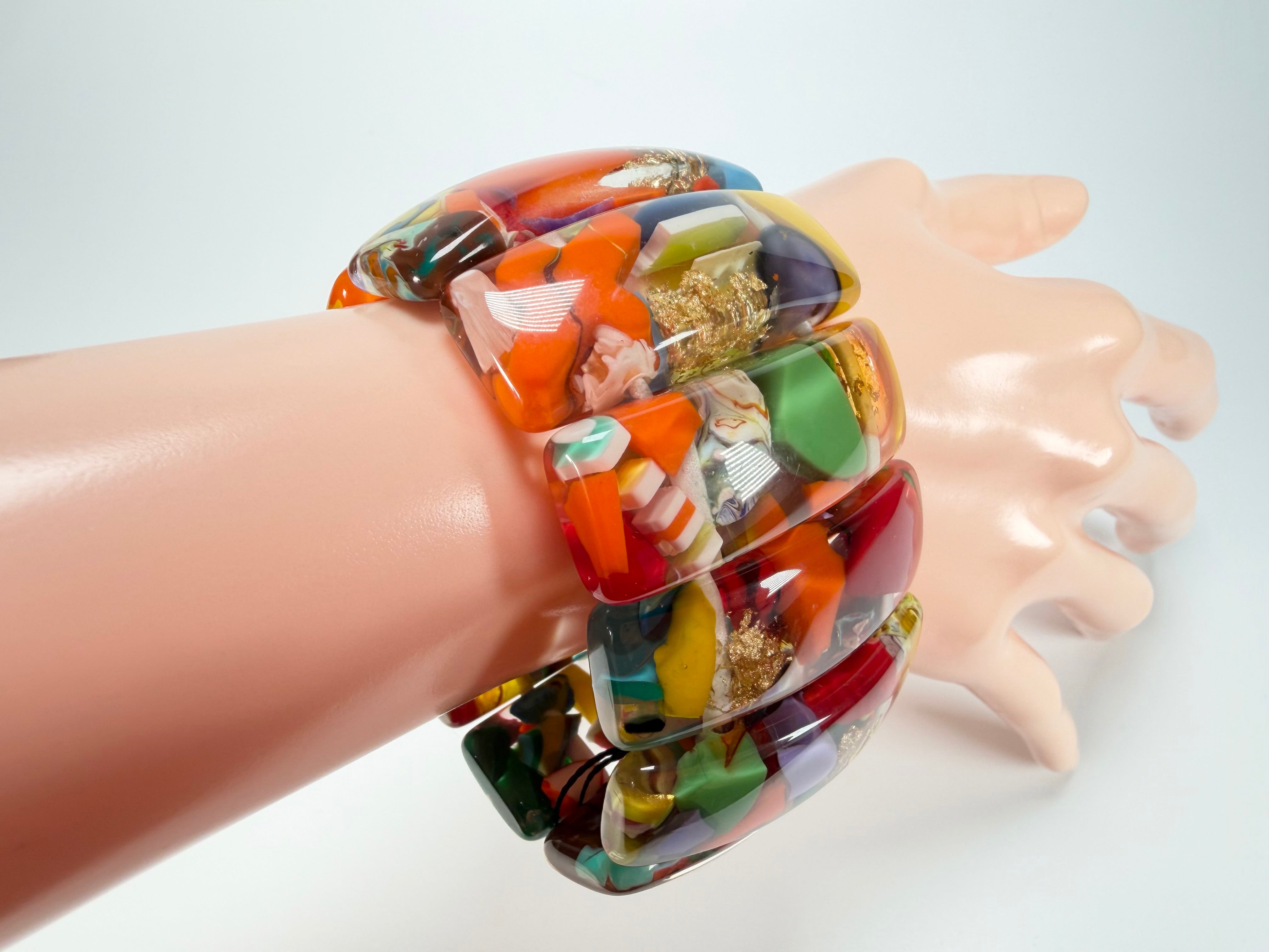 Sobral - Past Present "Sao Conrado" Elasticated Resin Bracelet ( 003283 )