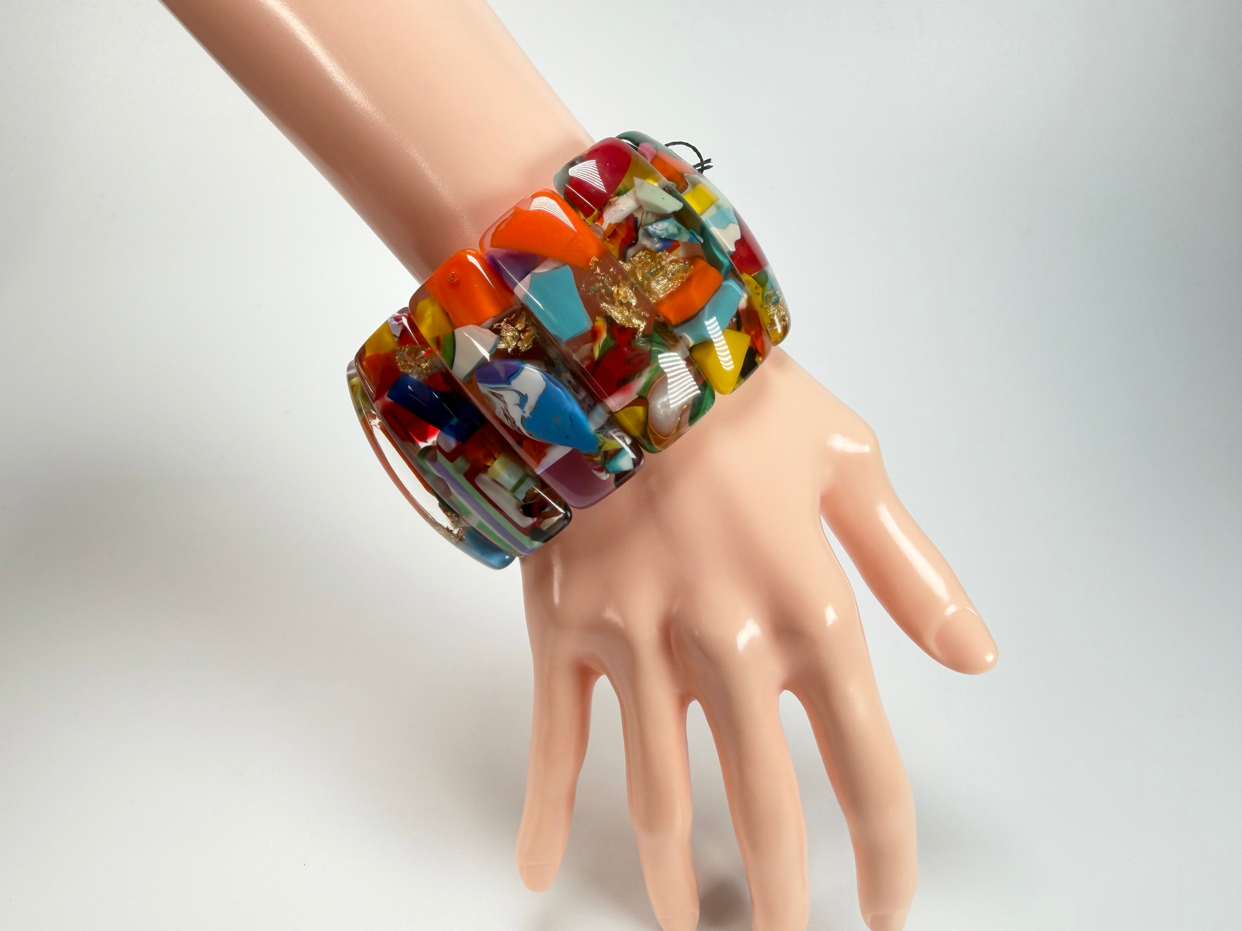 Sobral - Past Present "Sao Conrado" Elasticated Resin Bracelet ( 003283 )