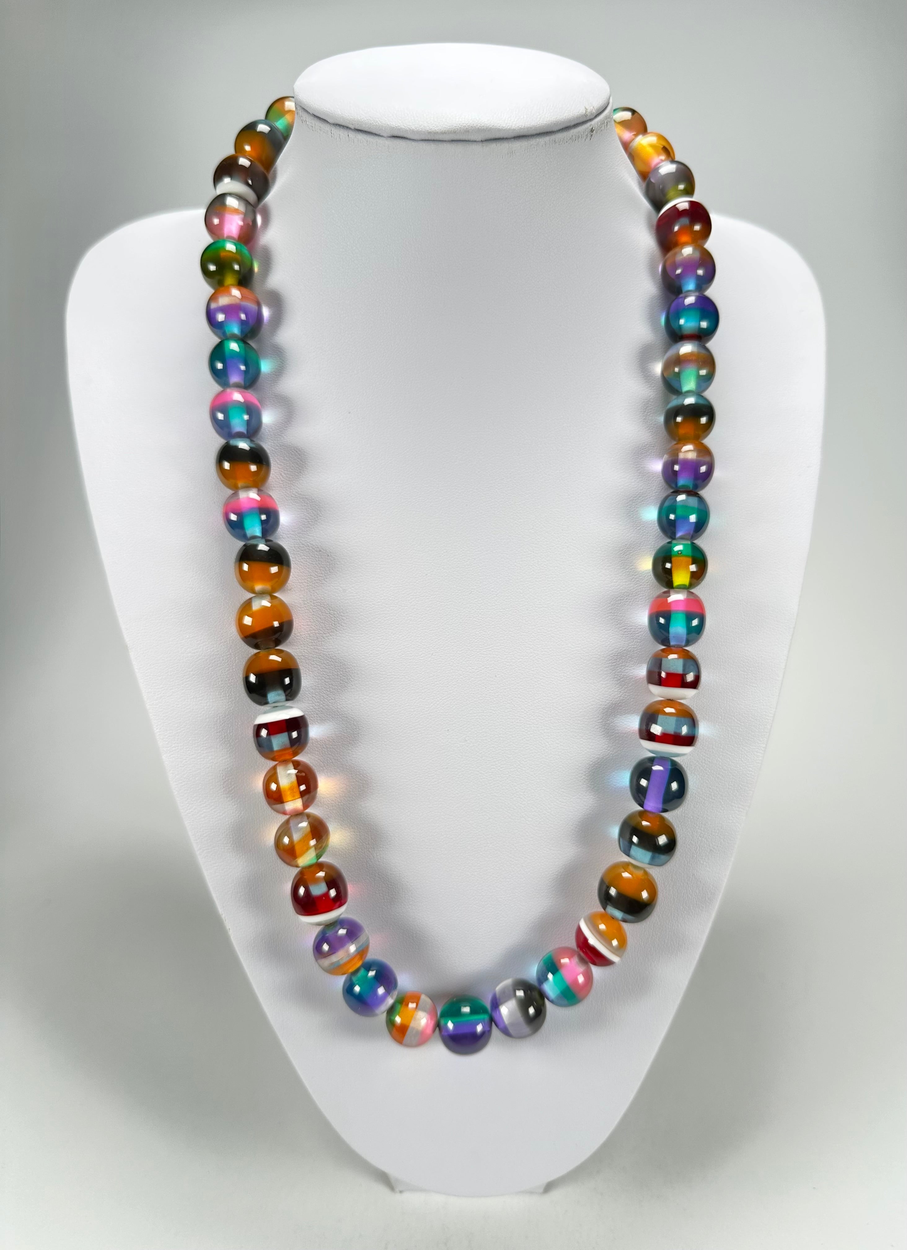 Sobral - Planets "Cosmic Marbles" Studio Creation Resin Necklace ( 000000 )