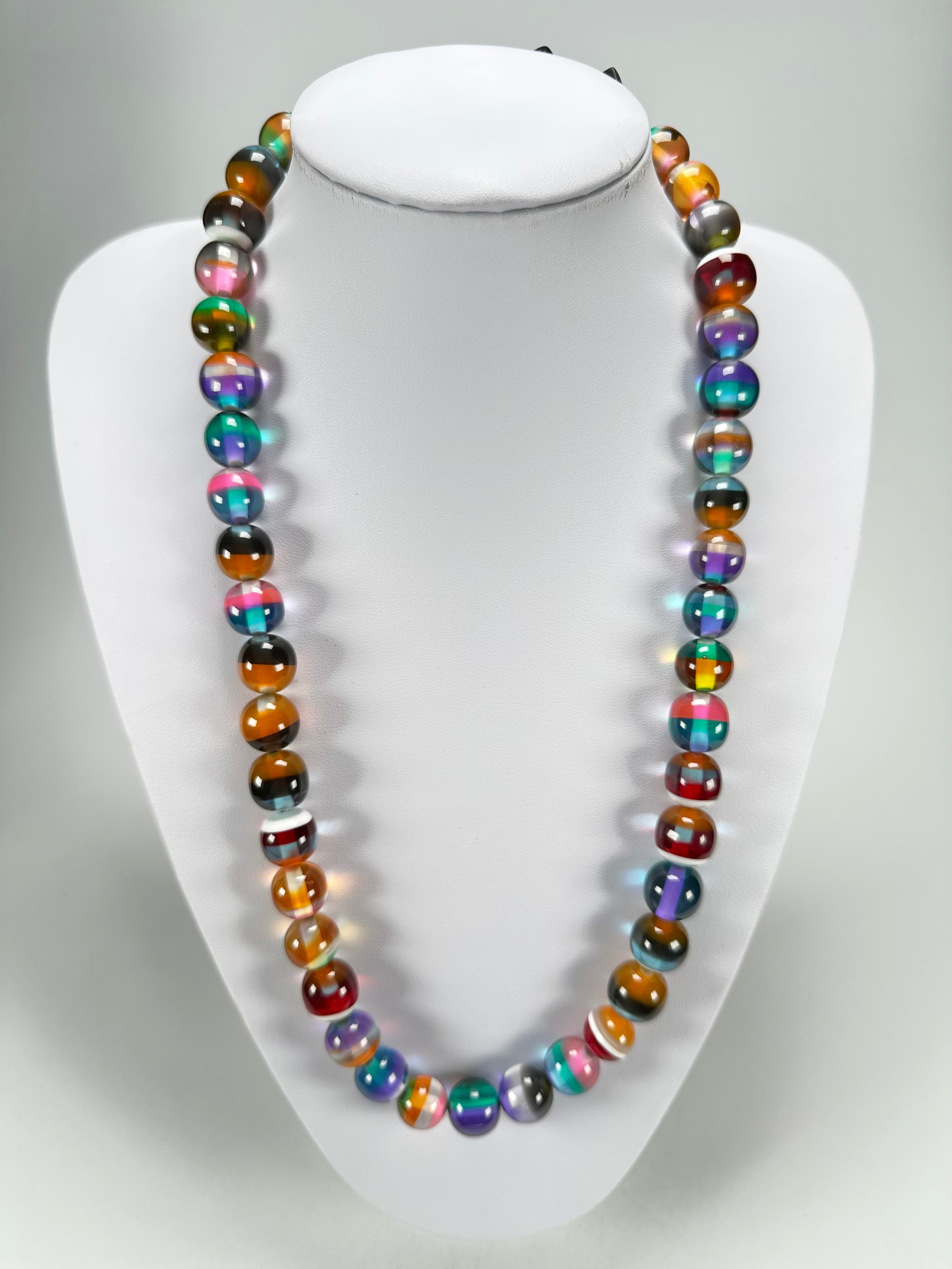 Sobral - Planets "Cosmic Marbles" Studio Creation Resin Necklace ( 000000 )