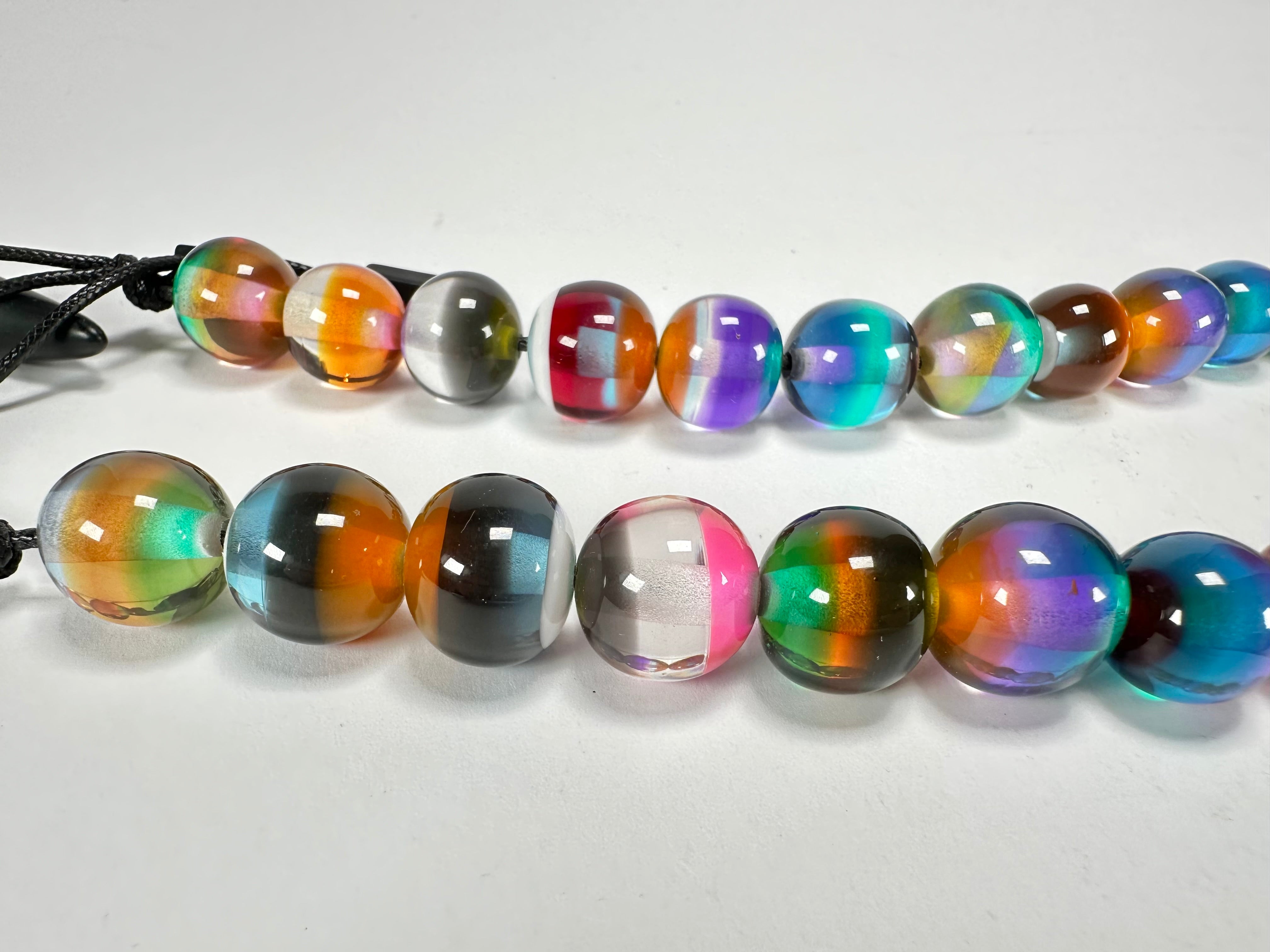 Sobral - Planets "Cosmic Marbles" Studio Creation Resin Necklace ( 000000 )