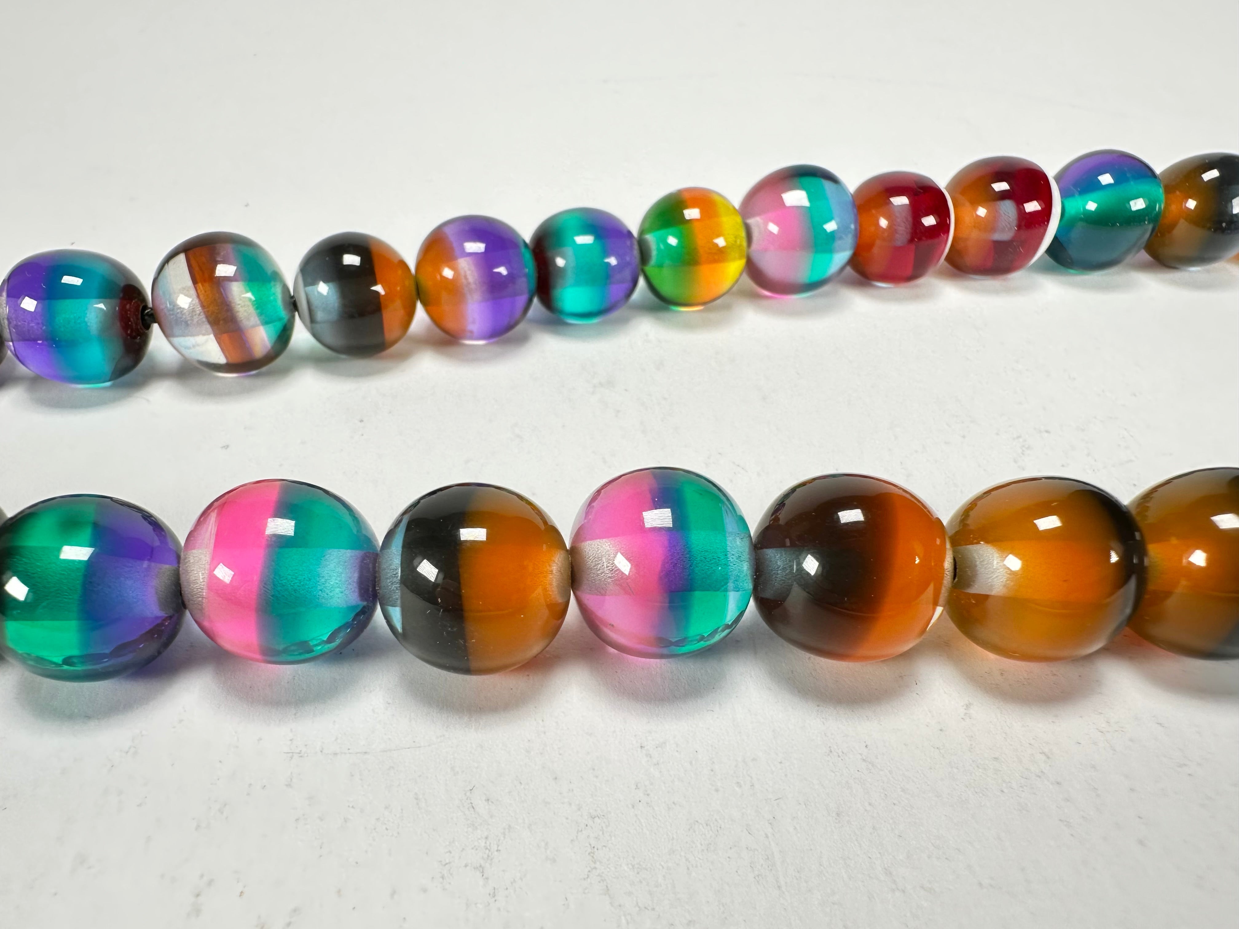 Sobral - Planets "Cosmic Marbles" Studio Creation Resin Necklace ( 000000 )