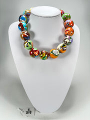 Sobral - Planets "Cluster" Studio Creation Pollock Resin Necklace ( 000000 )