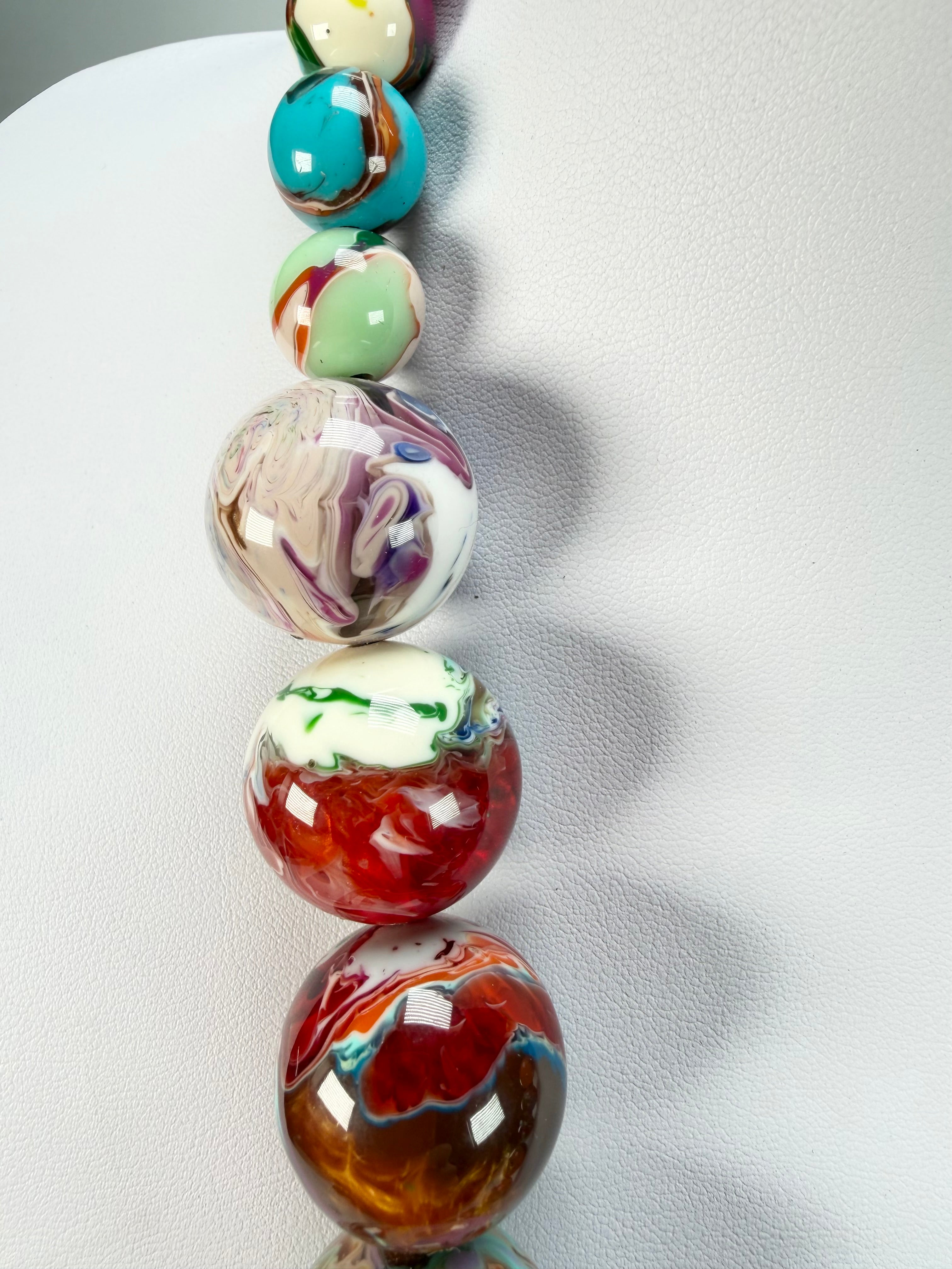 Sobral - Planets "Jupiter" Pollock Resin Necklace ( 005453 )