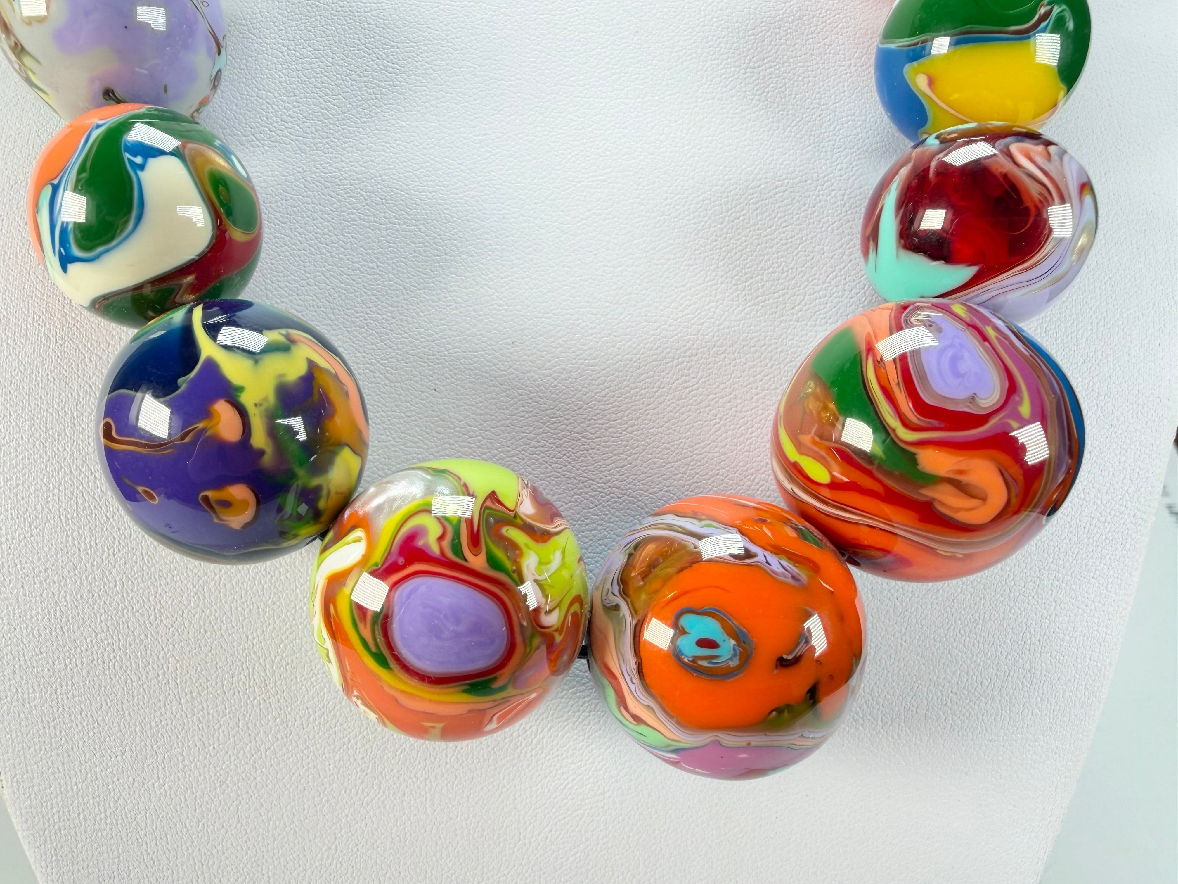 Sobral - Planets "Jupiter" Pollock Resin Necklace ( 005453 )