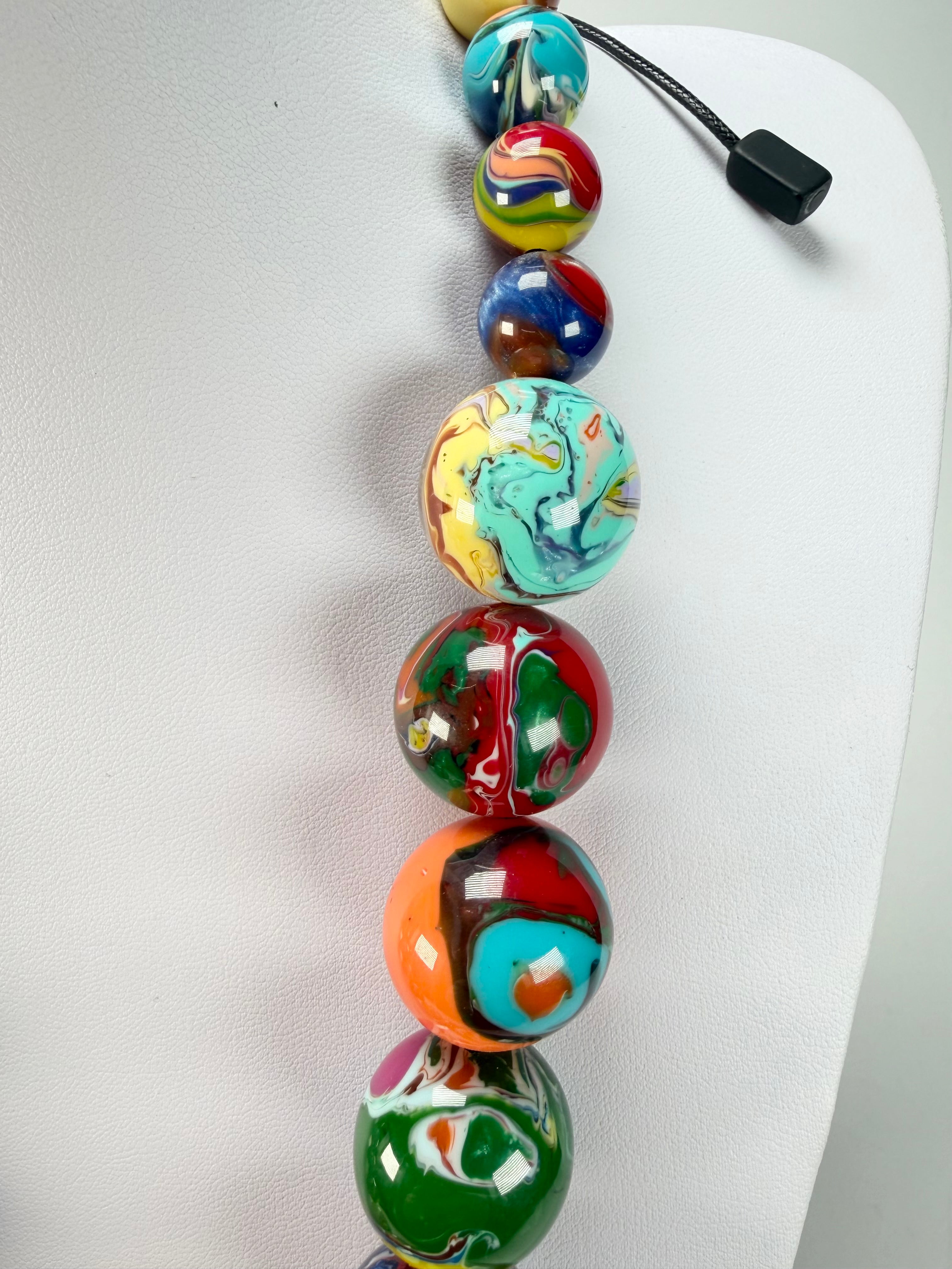 Sobral - Planets "Jupiter" Pollock Resin Necklace ( 005453 )