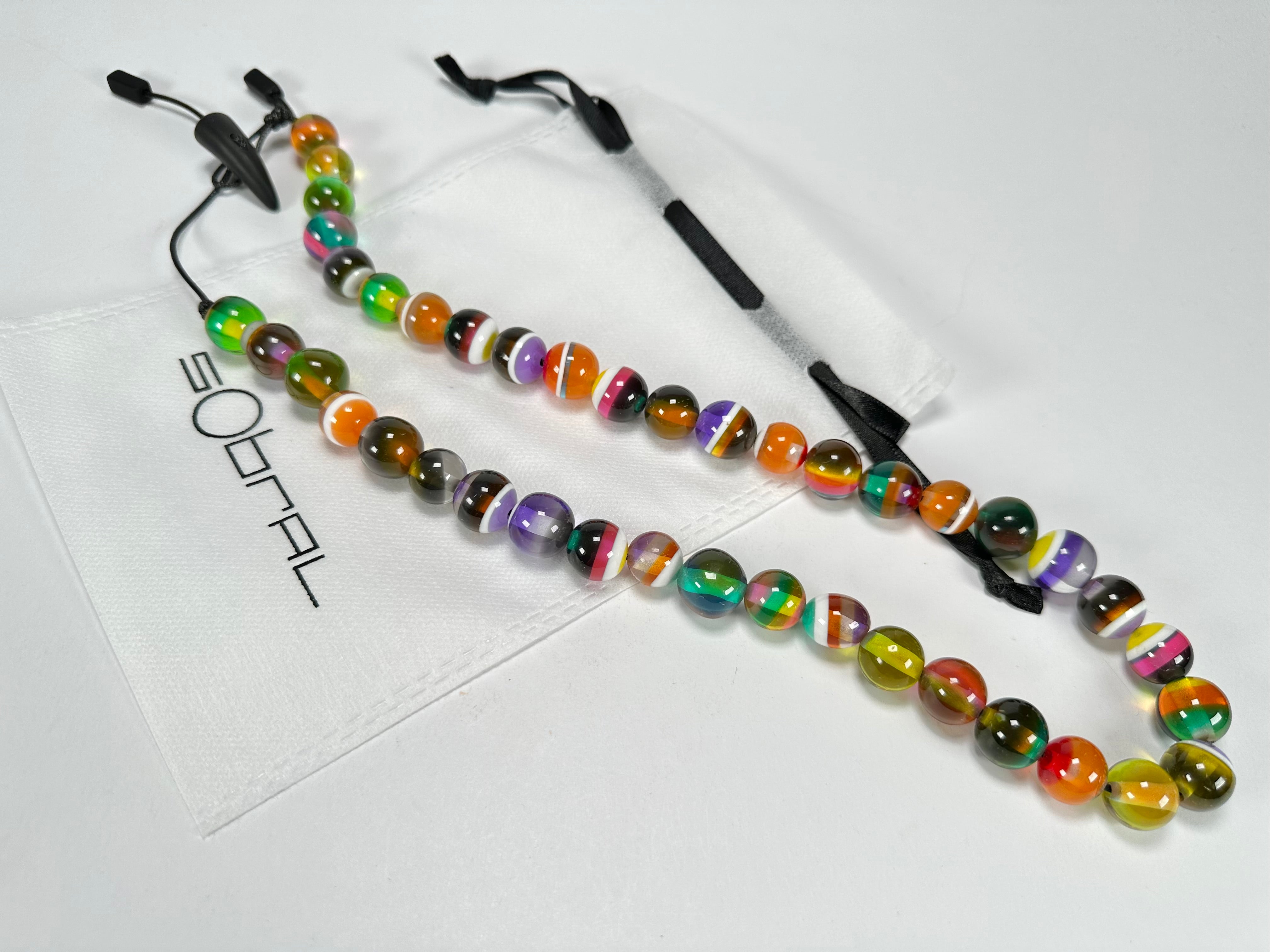 Sobral - Planets "Cosmic Marbles" Studio Creation Resin Necklace ( 000000 )