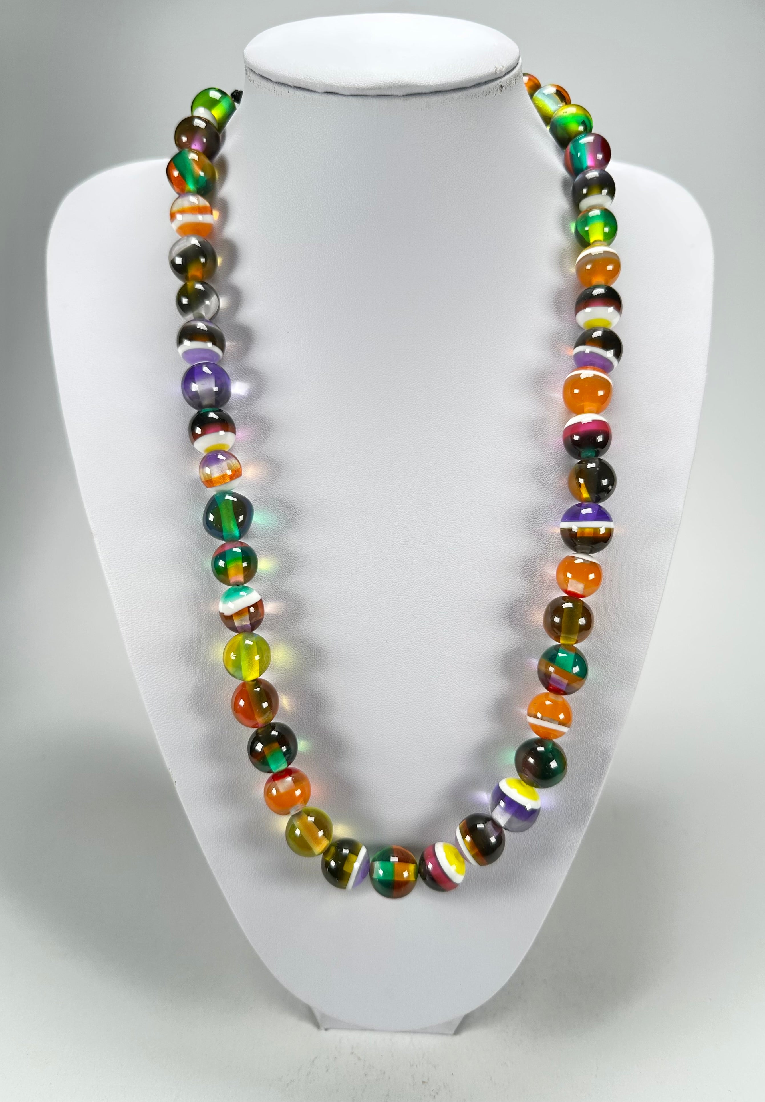 Sobral - Planets "Cosmic Marbles" Studio Creation Resin Necklace ( 000000 )