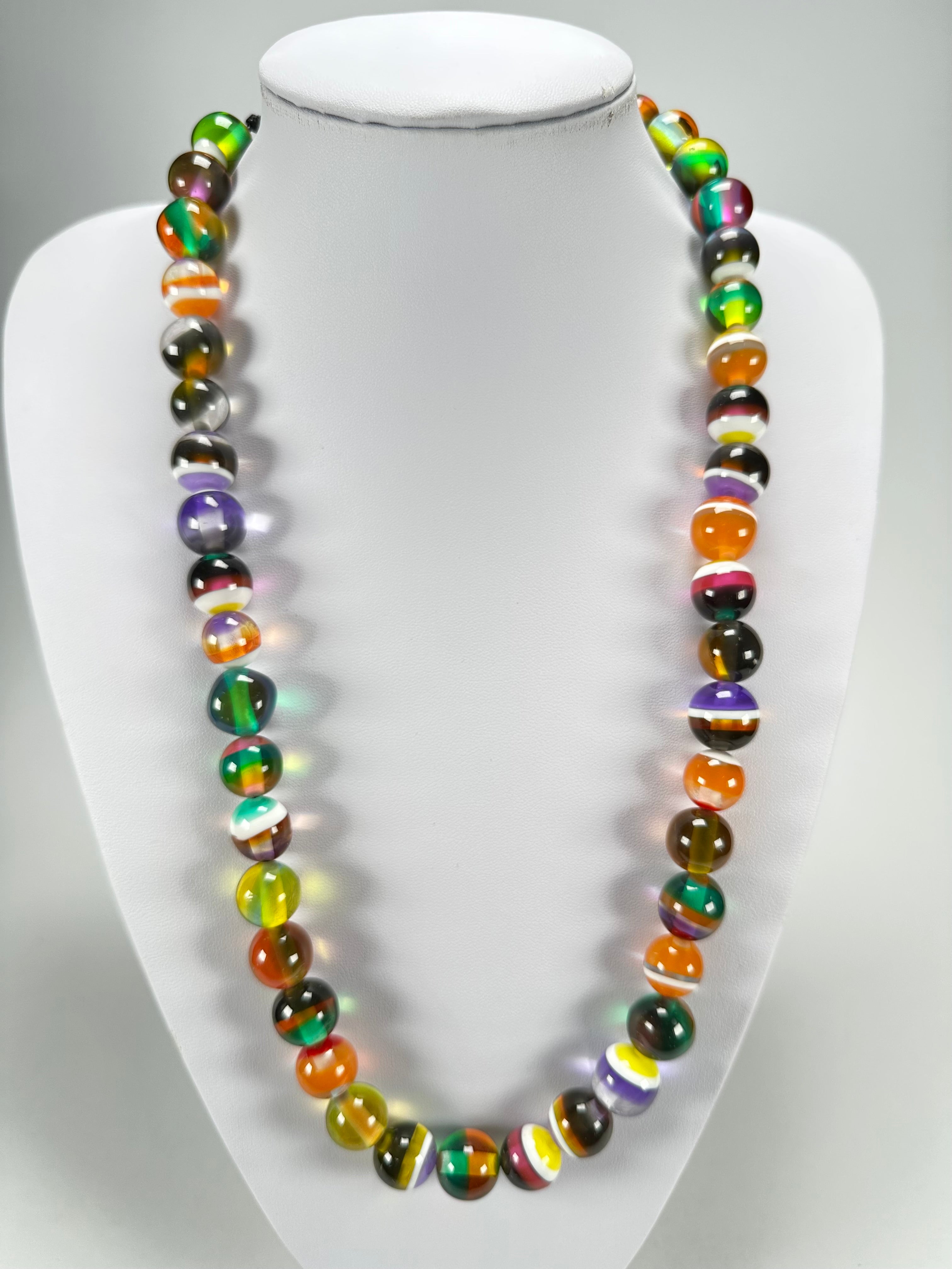Sobral - Planets "Cosmic Marbles" Studio Creation Resin Necklace ( 000000 )