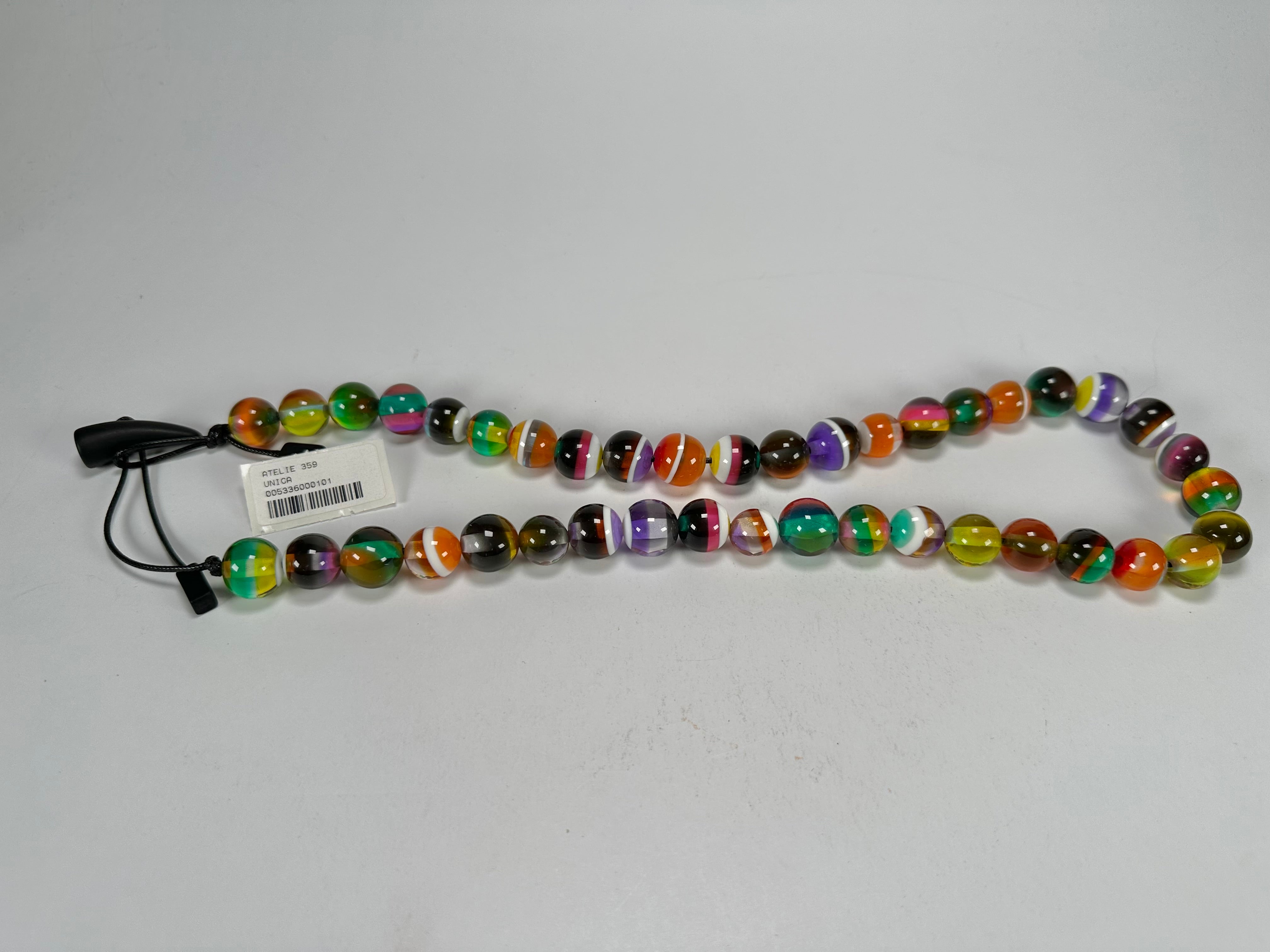 Sobral - Planets "Cosmic Marbles" Studio Creation Resin Necklace ( 000000 )