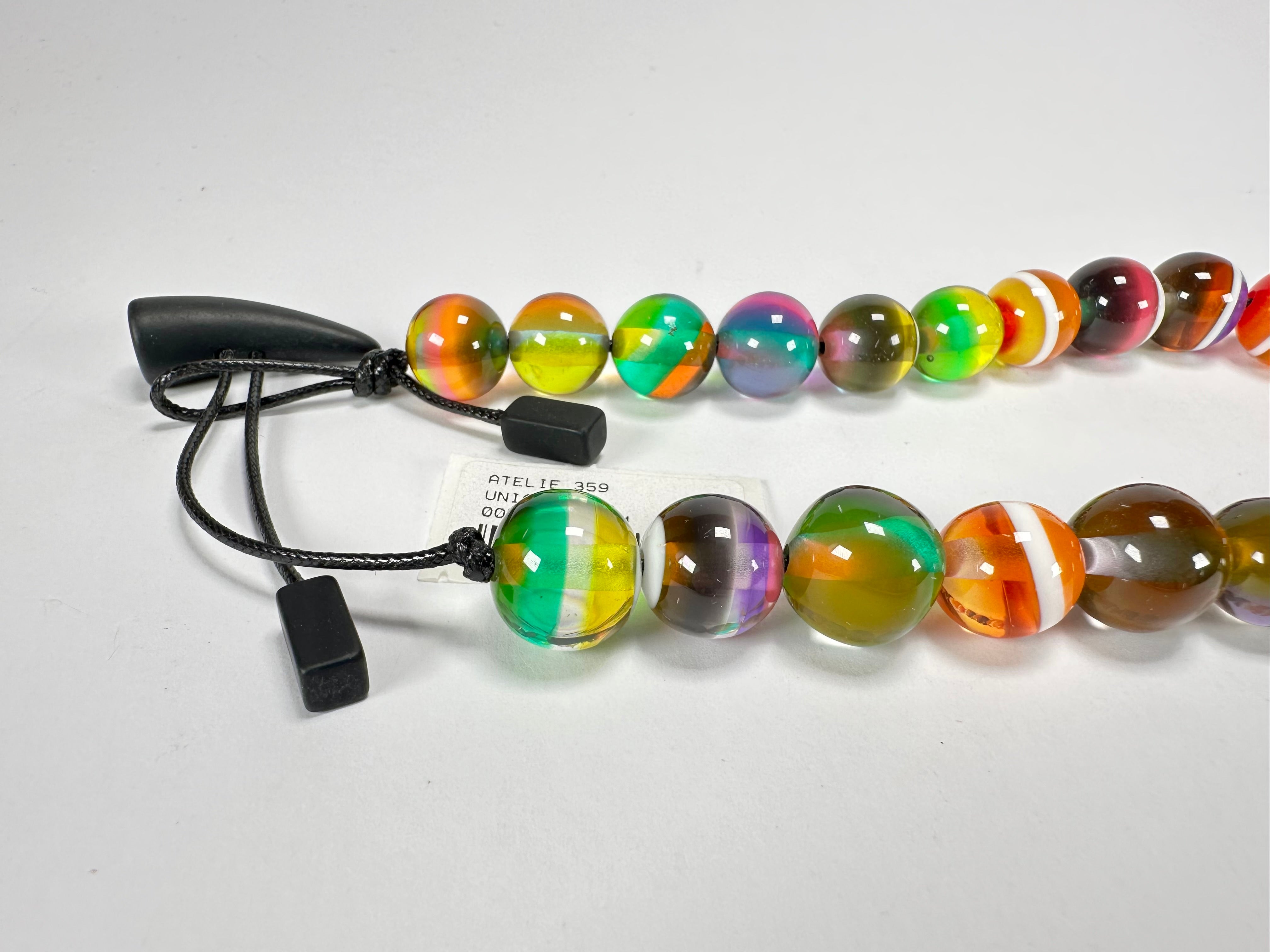 Sobral - Planets "Cosmic Marbles" Studio Creation Resin Necklace ( 000000 )