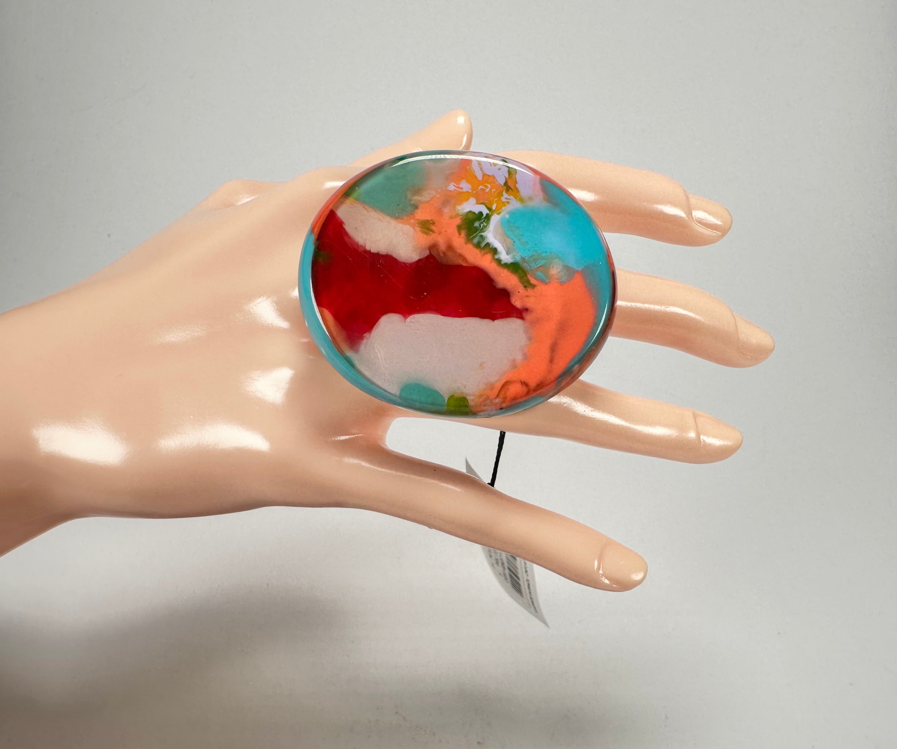 Sobral - Multi-Colour "Munique" K.Polido Resin Ring ( 005145 ) - Size UK N / US 6.5
