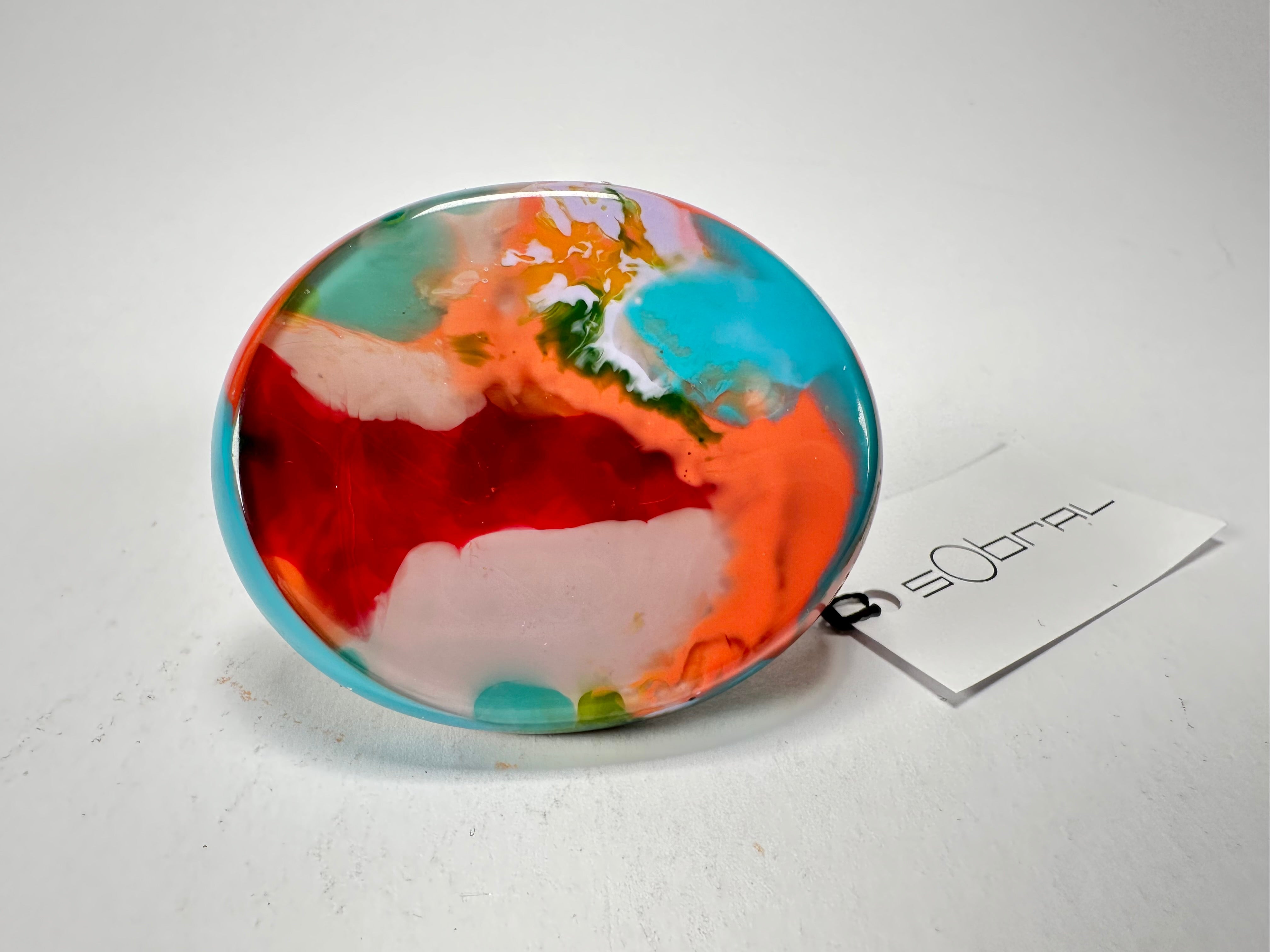 Sobral - Multi-Colour "Munique" K.Polido Resin Ring ( 005145 ) - Size UK N / US 6.5