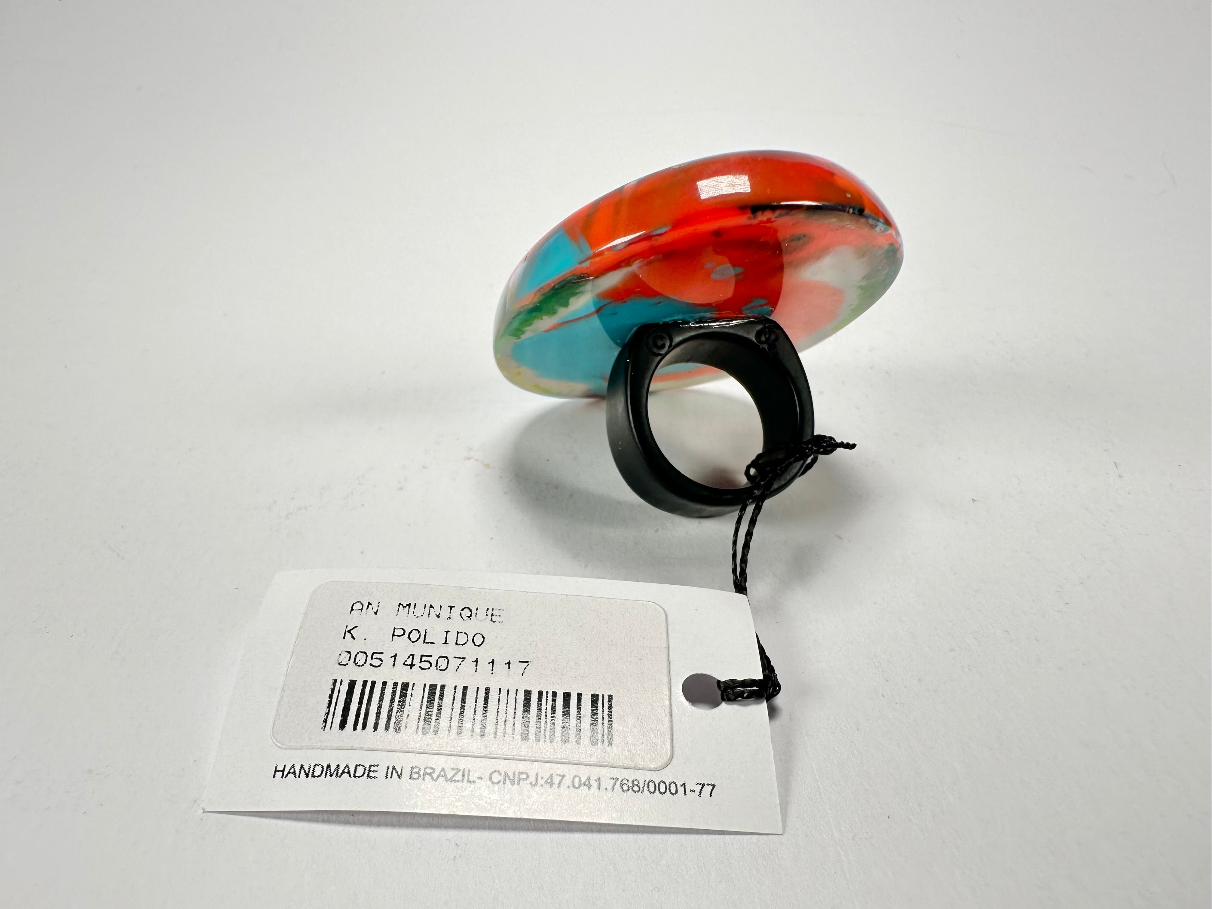 Sobral - Multi-Colour "Munique" K.Polido Resin Ring ( 005145 ) - Size UK N / US 6.5