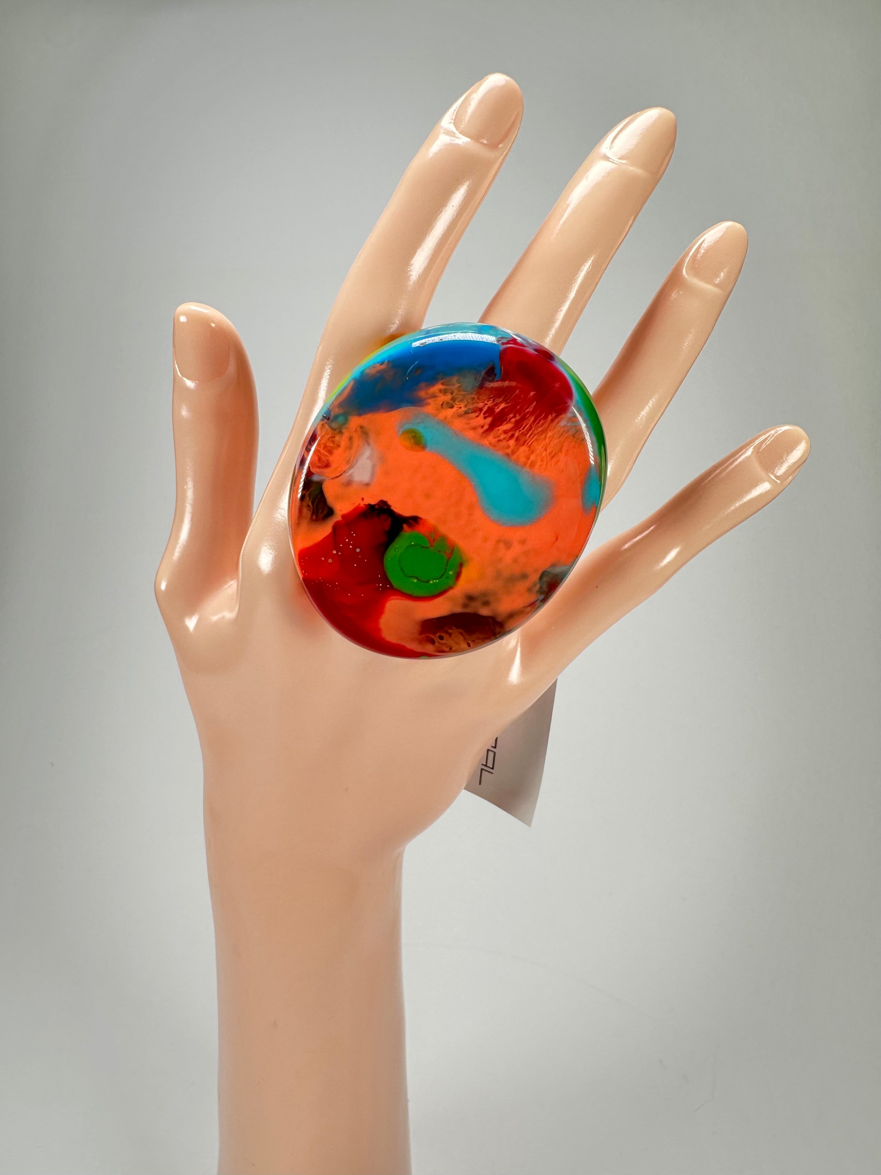 Sobral - Multi-Colour "Munique" K.Polido Resin Ring ( 005145 ) - Size UK N / US 6.5