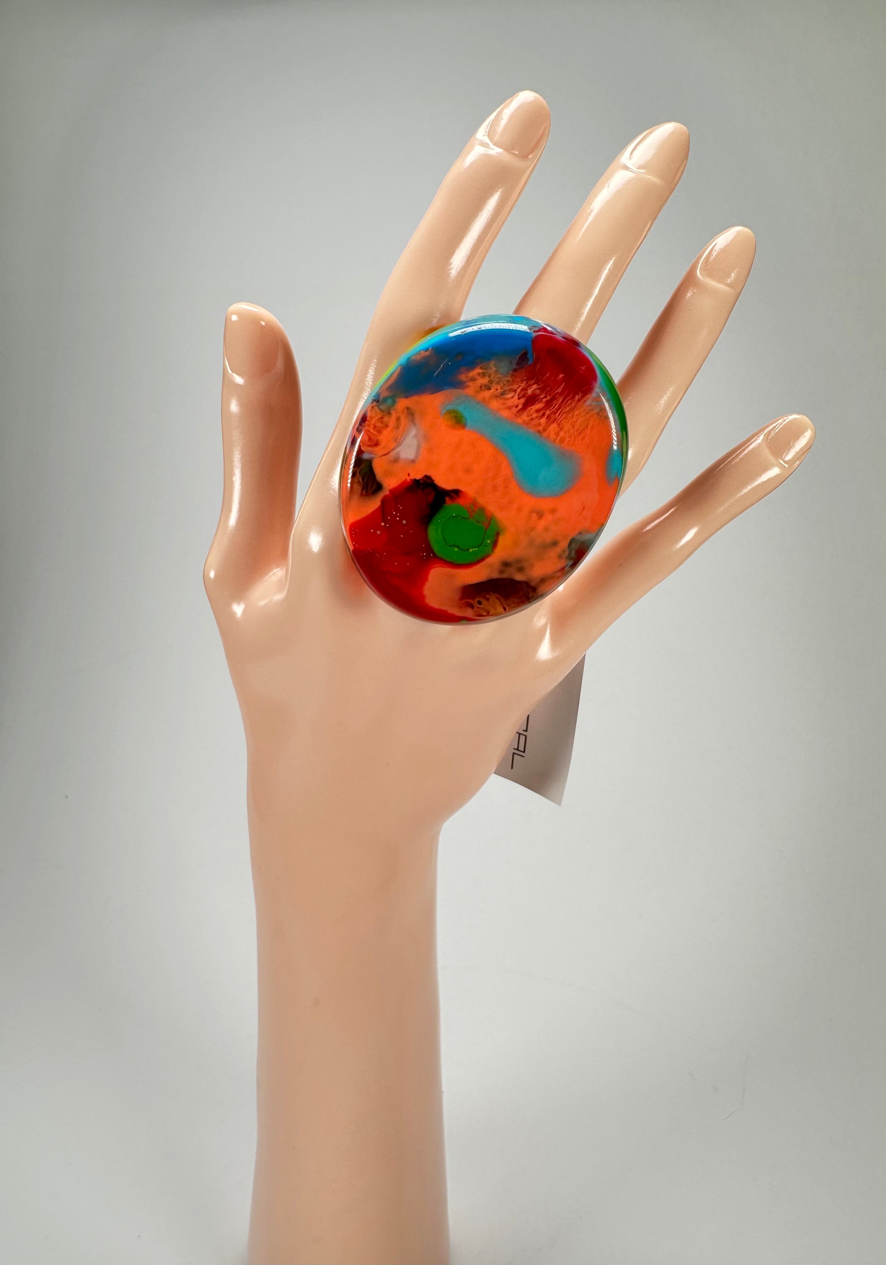 Sobral - Multi-Colour "Munique" K.Polido Resin Ring ( 005145 ) - Size UK N / US 6.5
