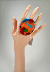 Sobral - Multi-Colour "Munique" K.Polido Resin Ring ( 005145 ) - Size UK N / US 6.5