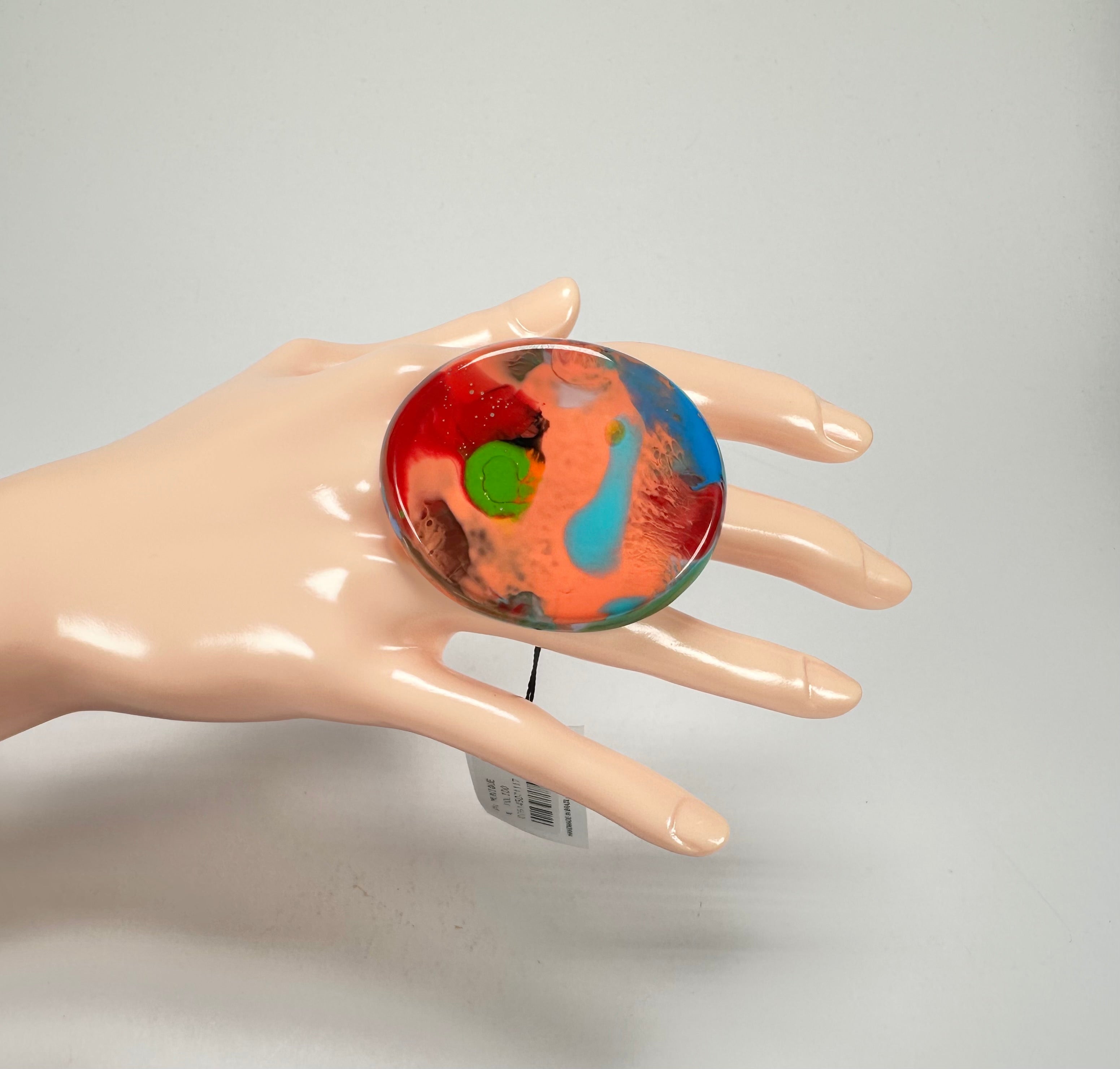 Sobral - Multi-Colour "Munique" K.Polido Resin Ring ( 005145 ) - Size UK N / US 6.5