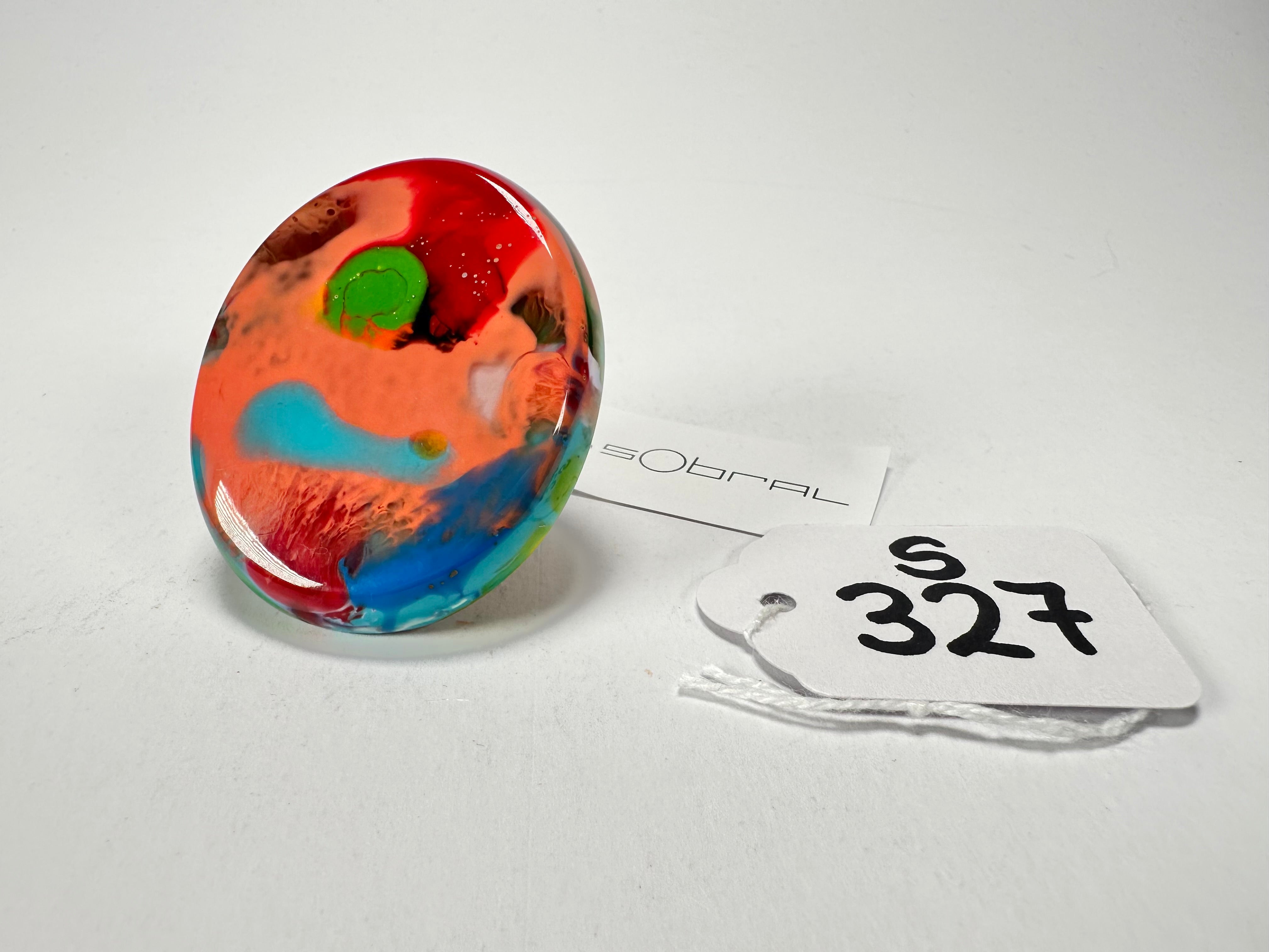 Sobral - Multi-Colour "Munique" K.Polido Resin Ring ( 005145 ) - Size UK N / US 6.5