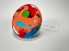 Sobral - Multi-Colour "Munique" K.Polido Resin Ring ( 005145 ) - Size UK N / US 6.5