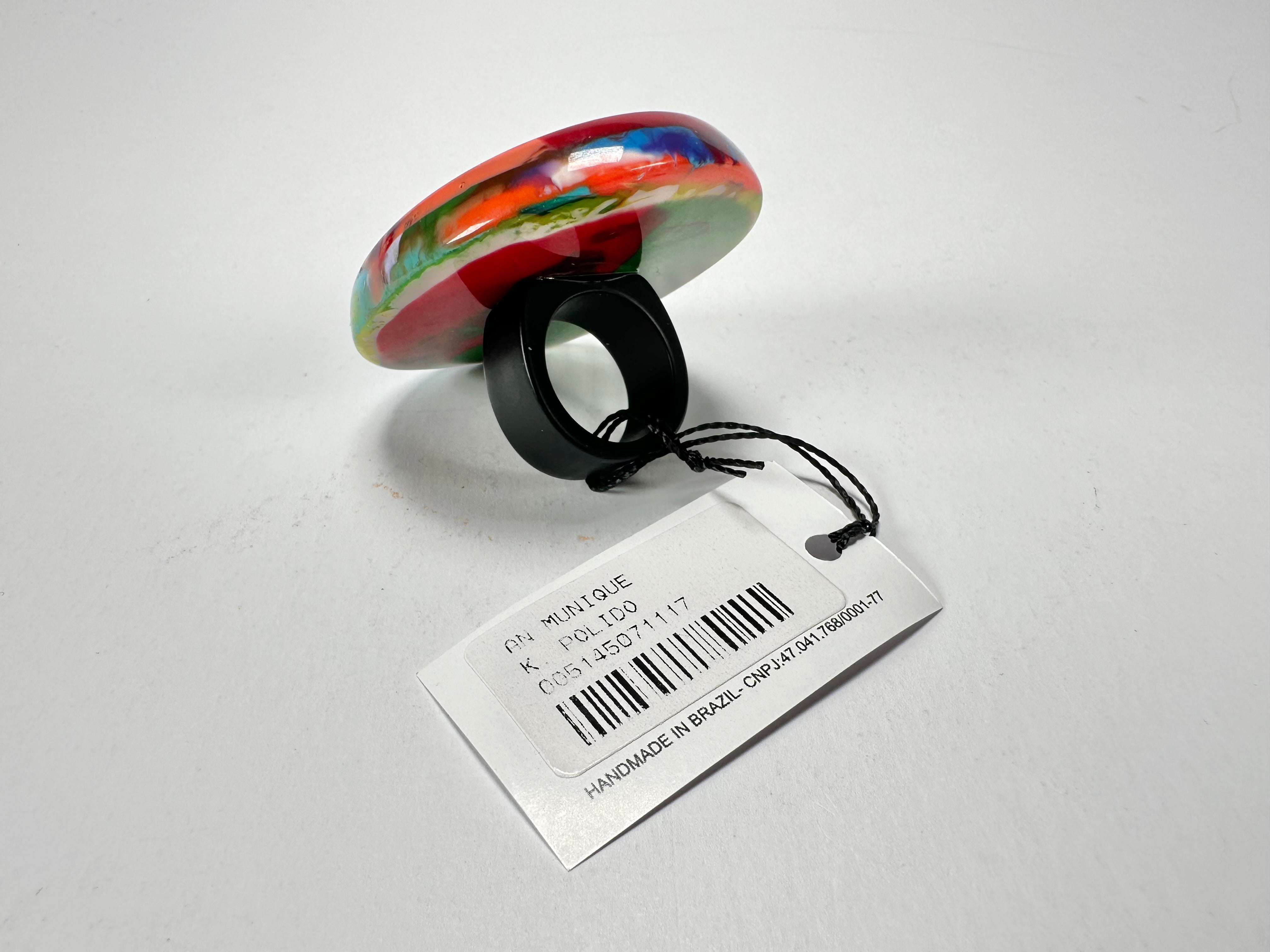 Sobral - Multi-Colour "Munique" K.Polido Resin Ring ( 005145 ) - Size UK N / US 6.5