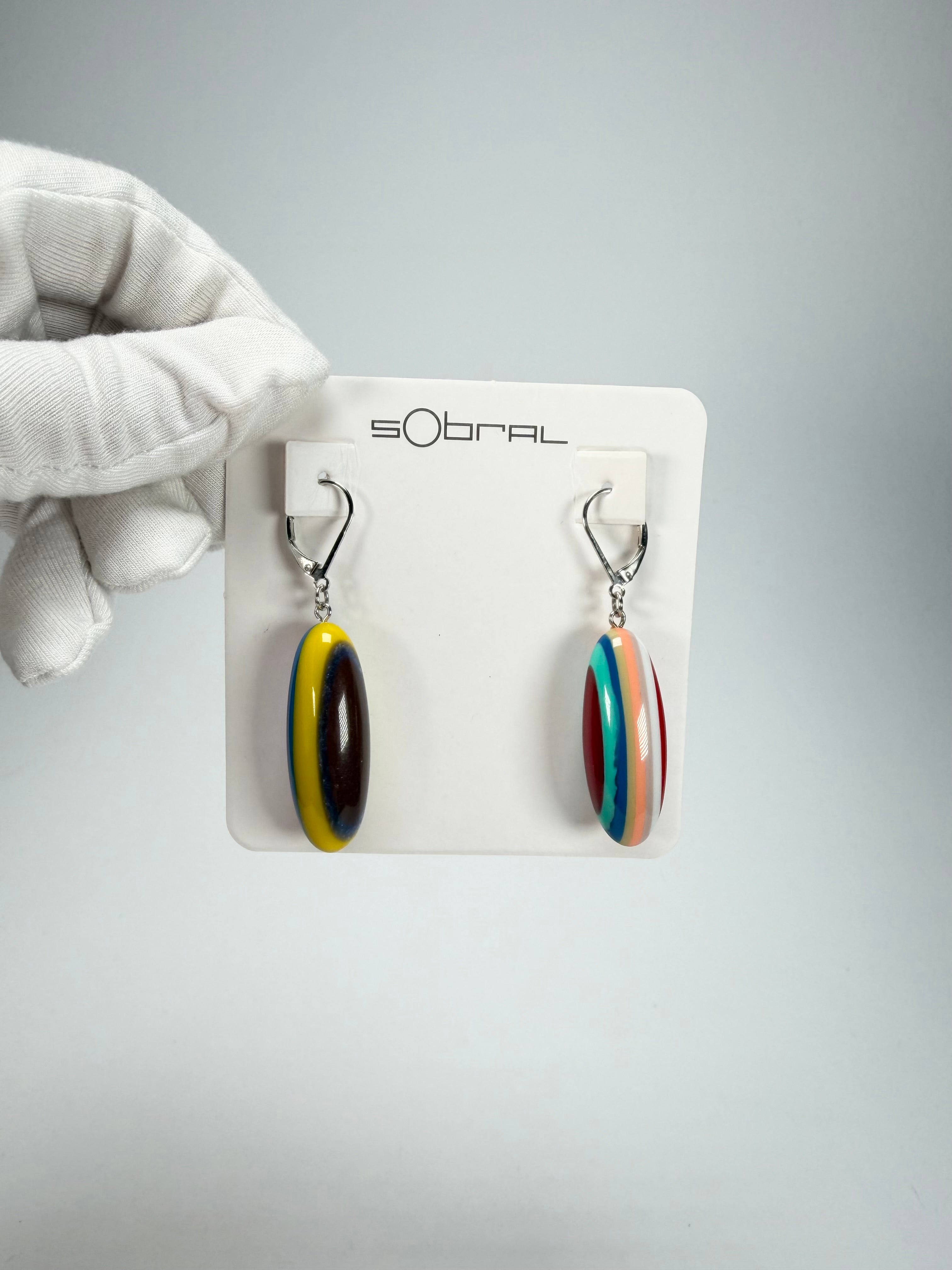 Sobral - Pop Art "Andy" Resin Earrings ( 005468 )
