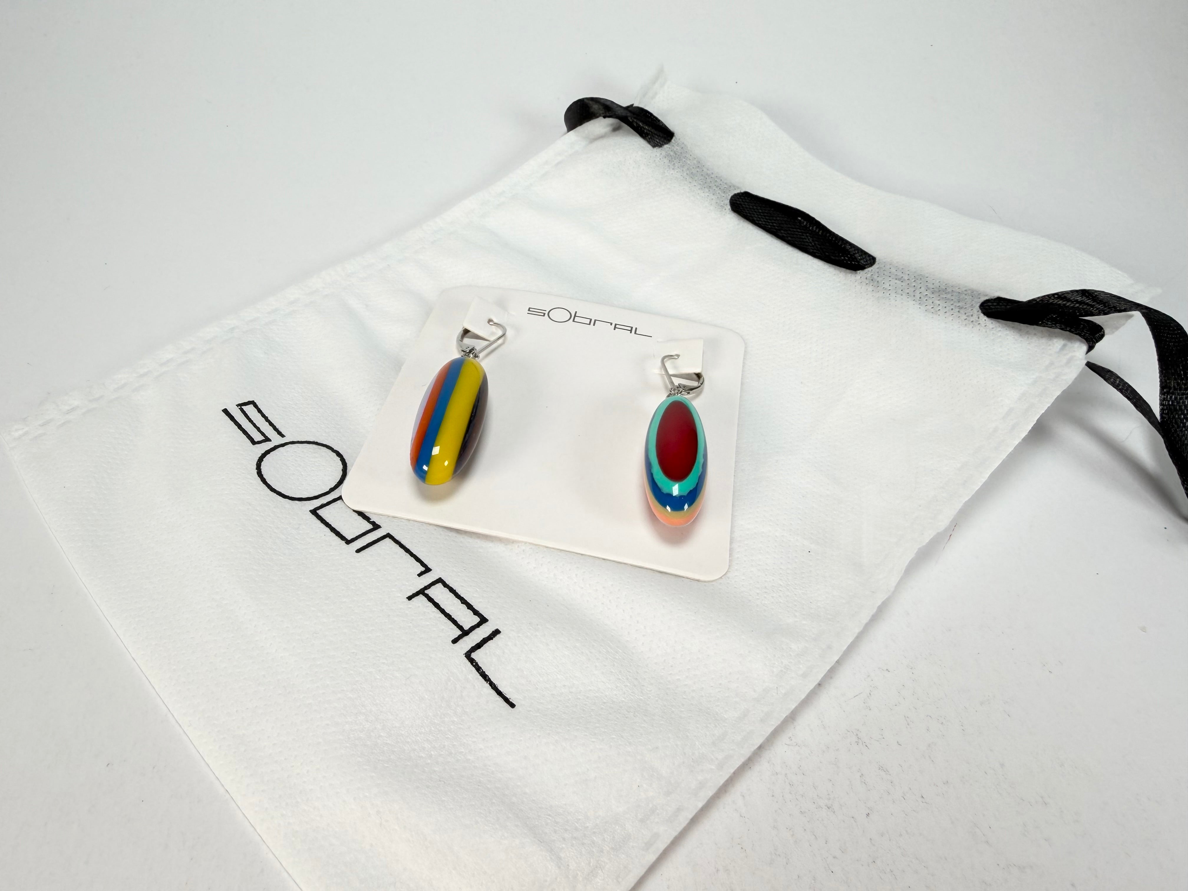Sobral - Pop Art "Andy" Resin Earrings ( 005468 )