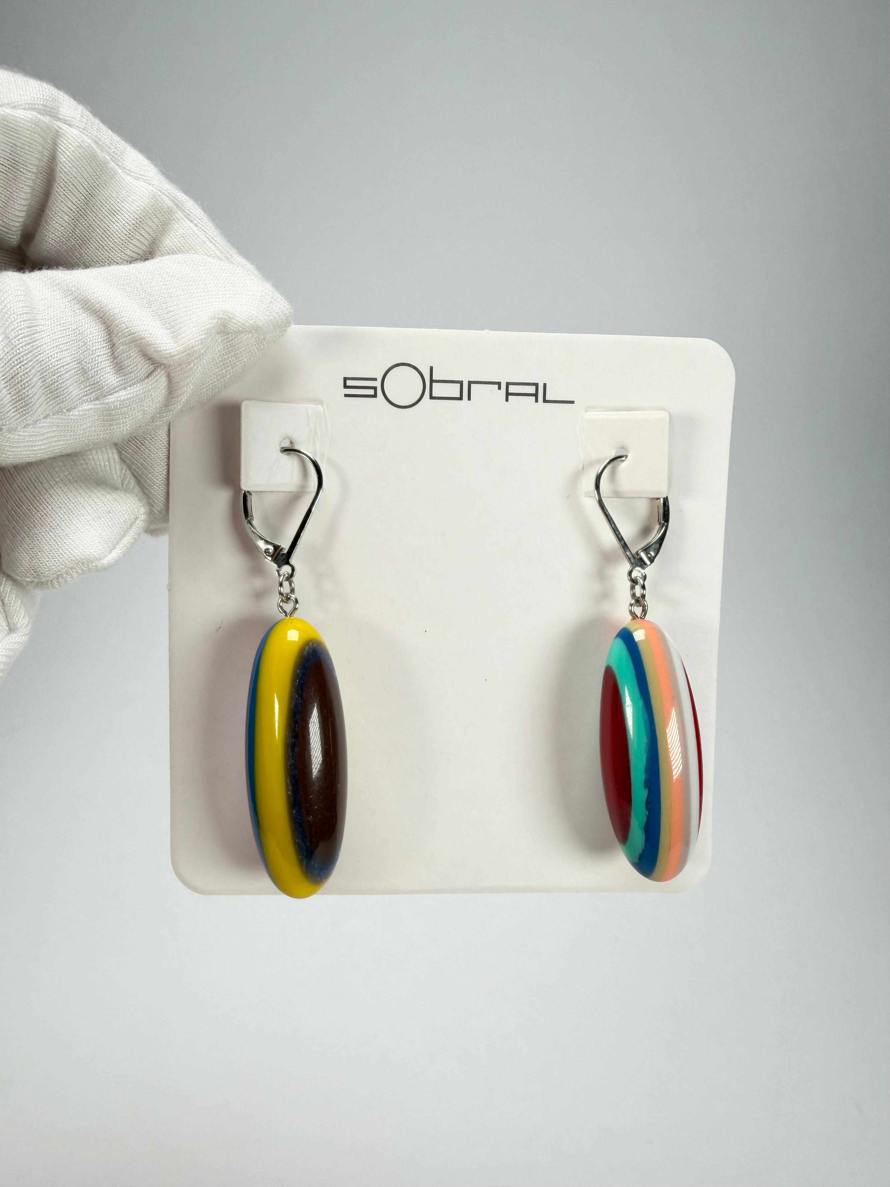 Sobral - Pop Art "Andy" Resin Earrings ( 005468 )