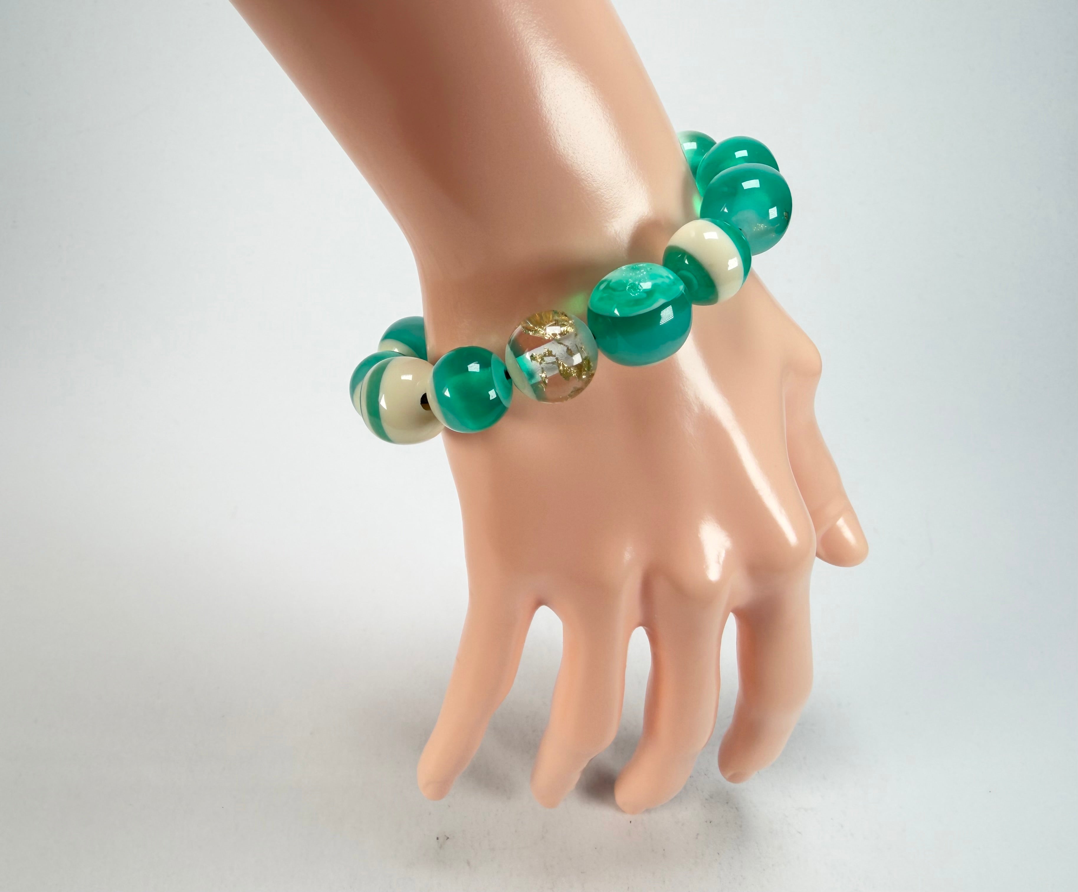 Sobral - Planets "Orbitalis" Neptune Elasticated Resin Bracelet ( 005454 )
