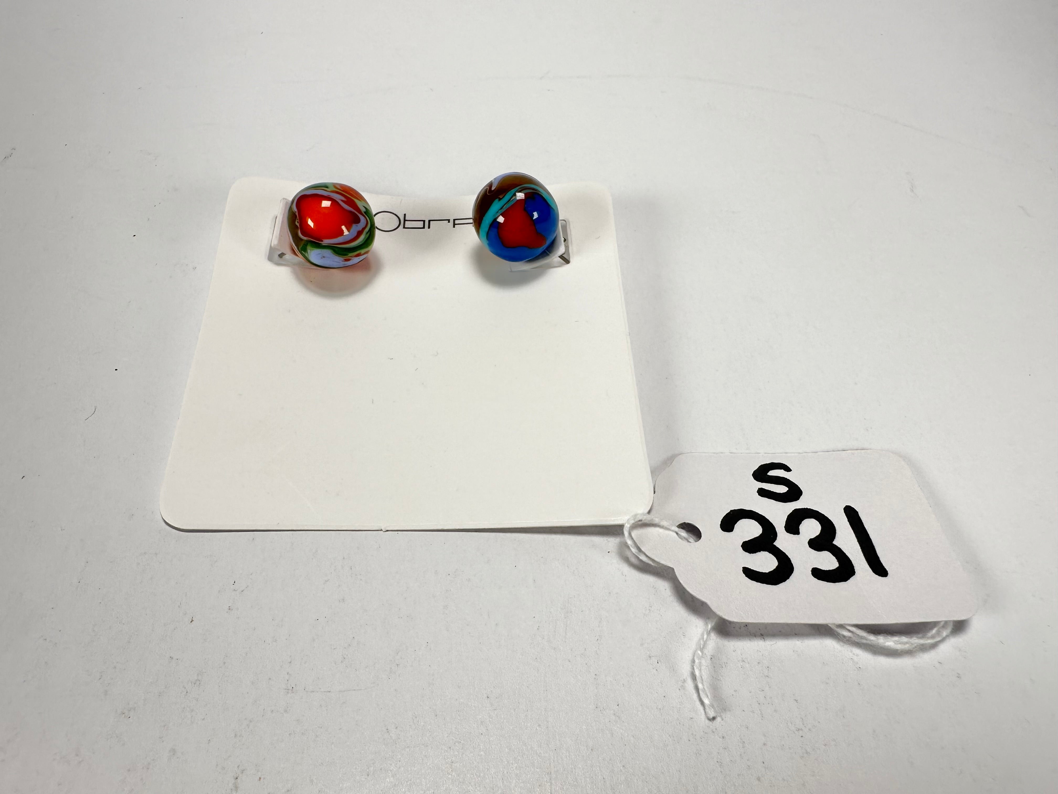 Sobral - Planets "Orbitalis" Pollock Resin Earrings ( 005456 )