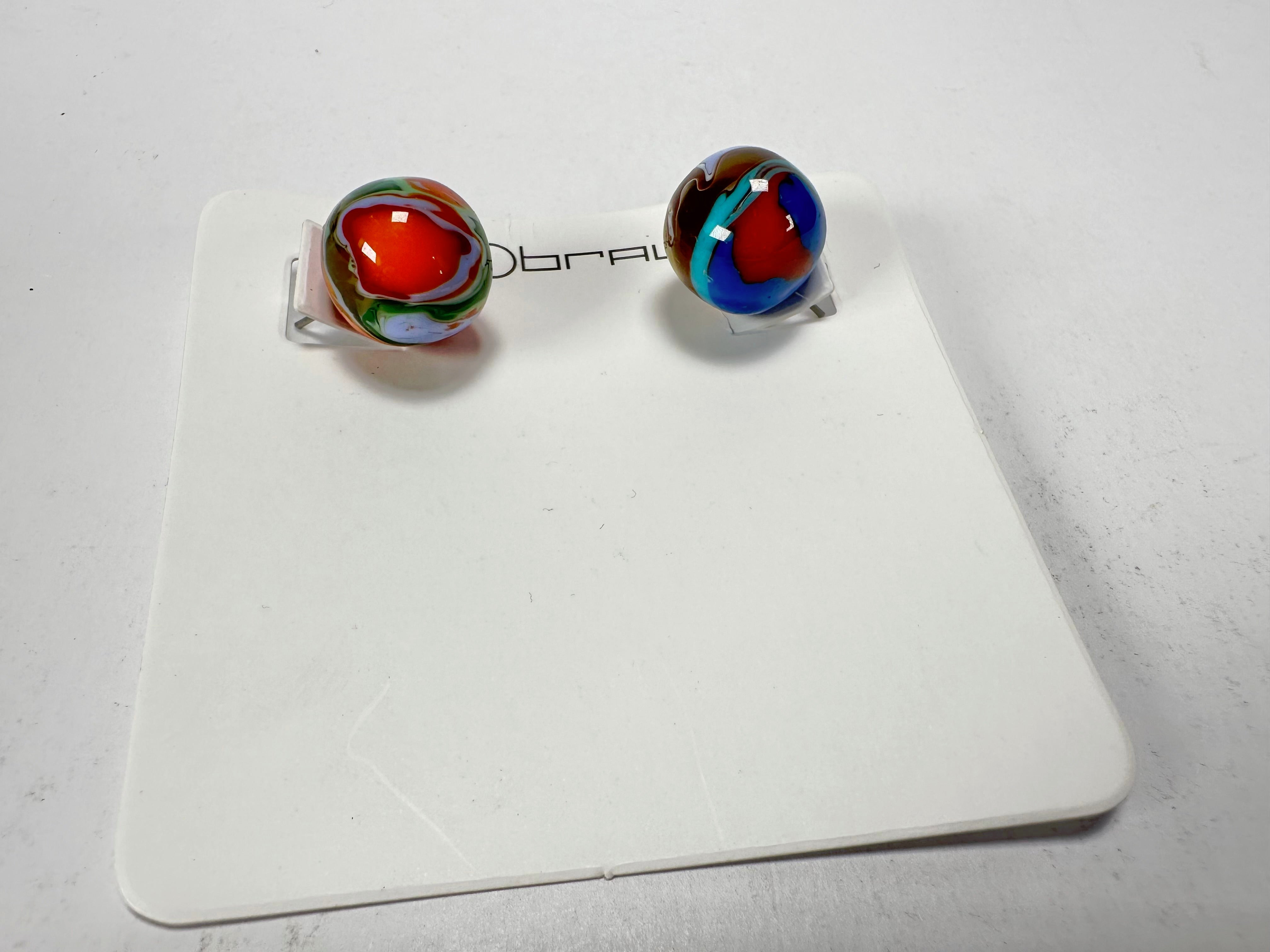 Sobral - Planets "Orbitalis" Pollock Resin Earrings ( 005456 )