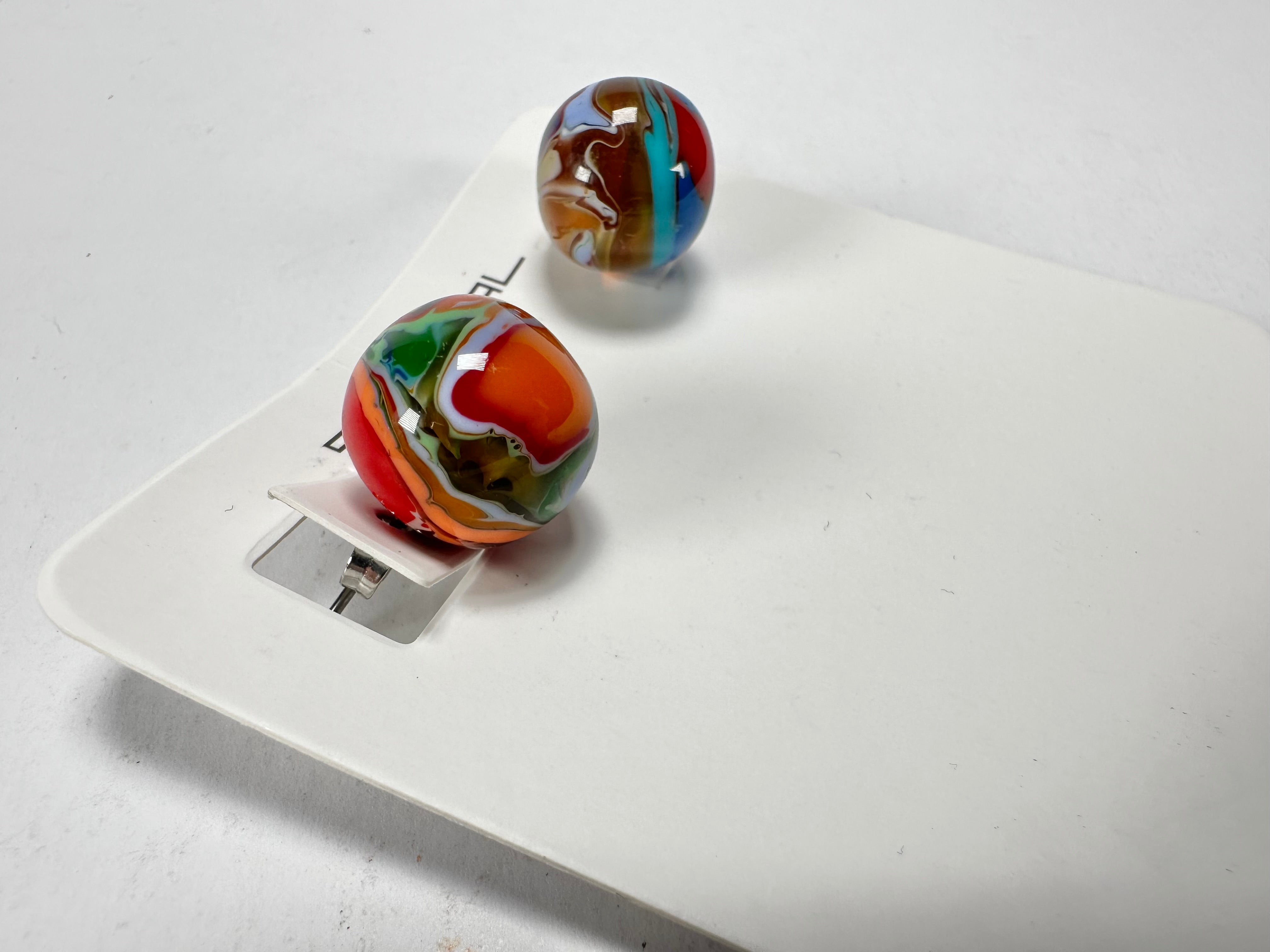 Sobral - Planets "Orbitalis" Pollock Resin Earrings ( 005456 )
