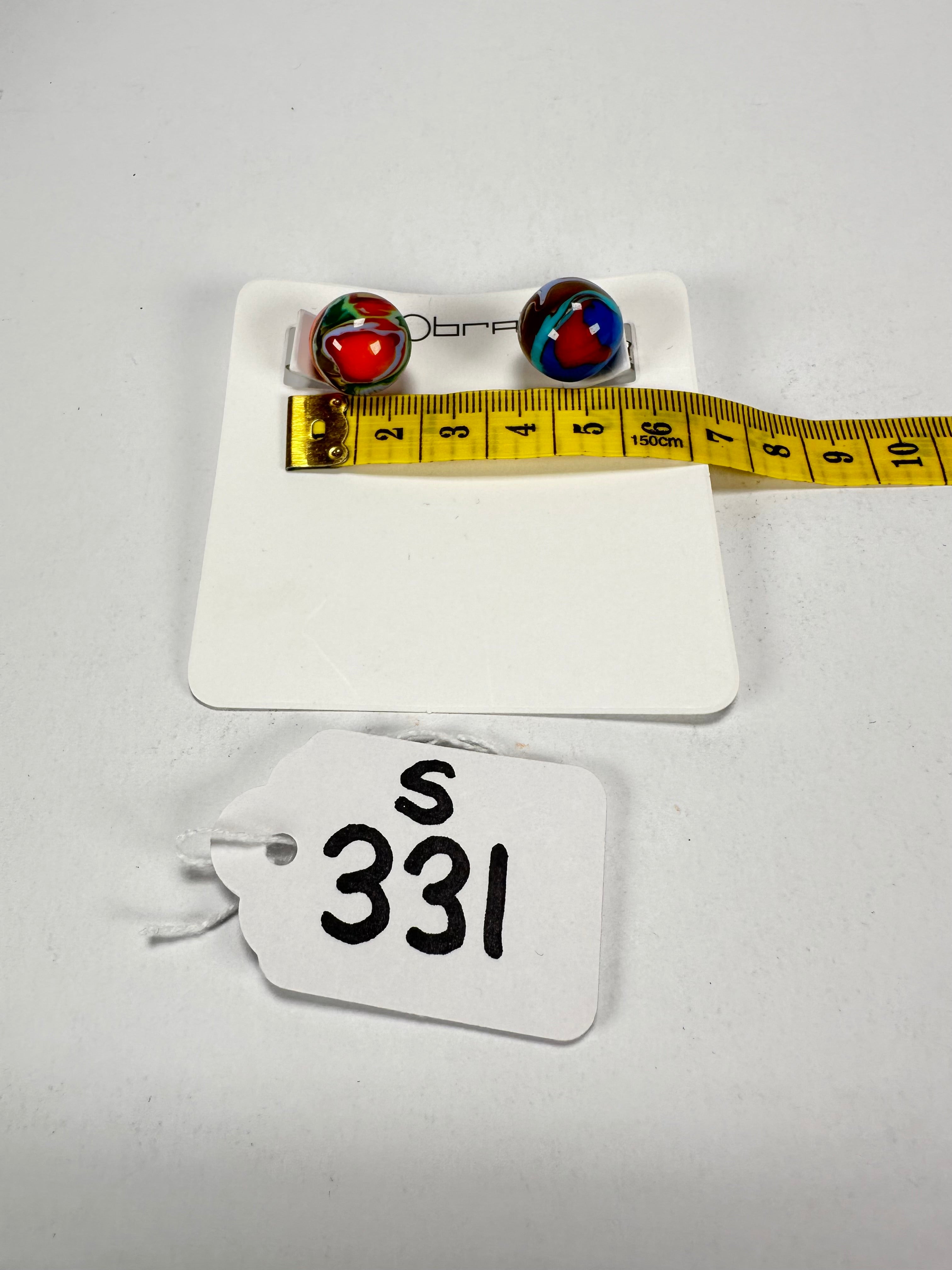Sobral - Planets "Orbitalis" Pollock Resin Earrings ( 005456 )