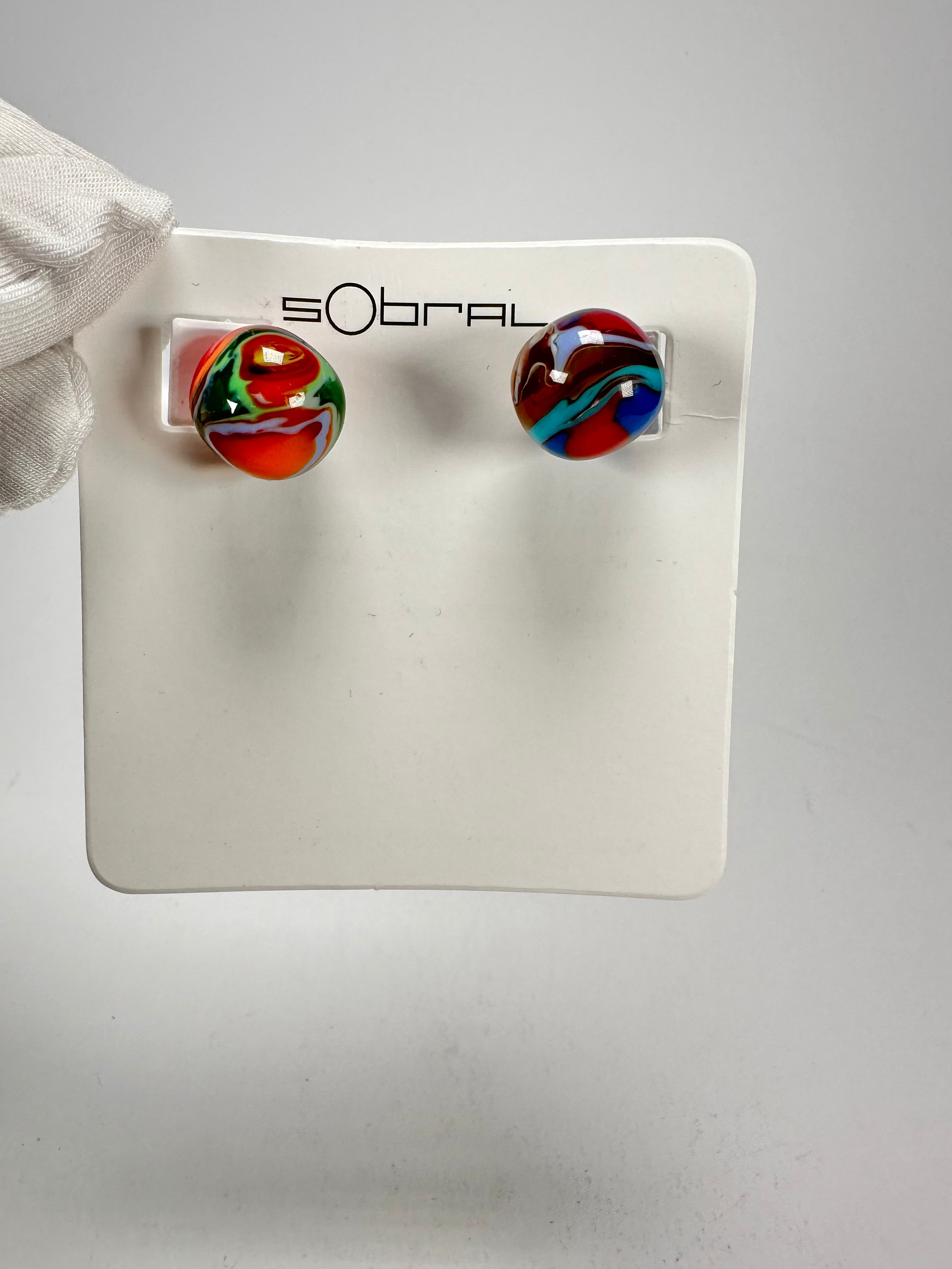 Sobral - Planets "Orbitalis" Pollock Resin Earrings ( 005456 )