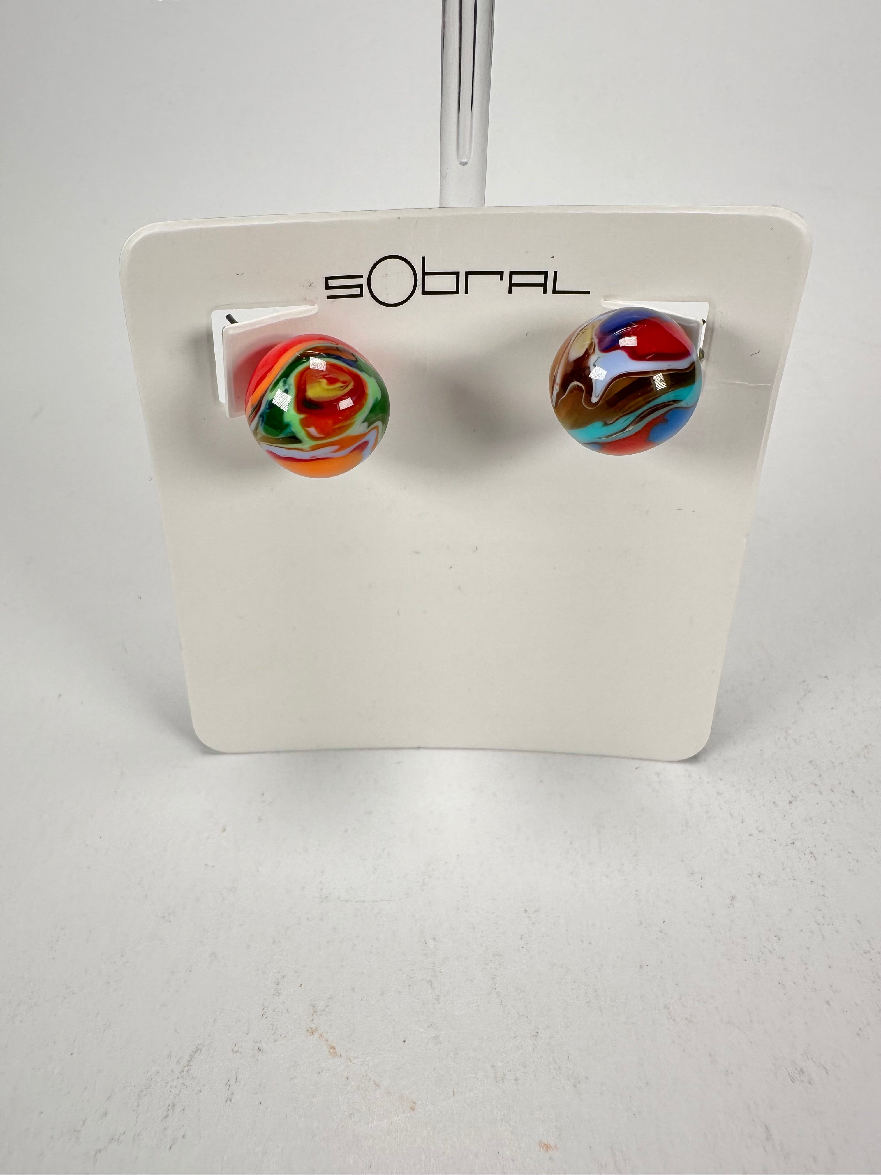 Sobral - Planets "Orbitalis" Pollock Resin Earrings ( 005456 )