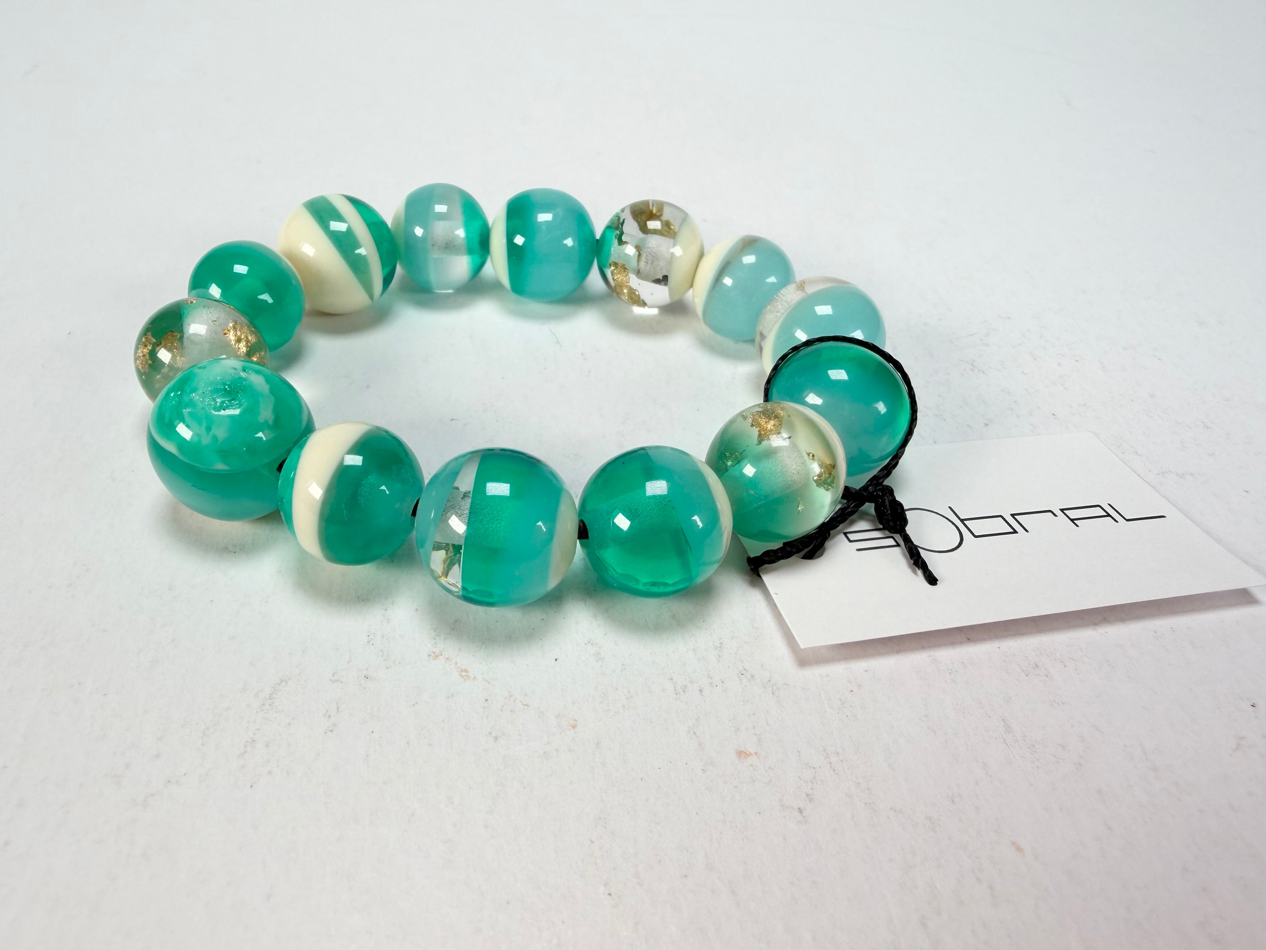 Sobral - Planets "Orbitalis" Neptune Elasticated Resin Bracelet ( 005454 )
