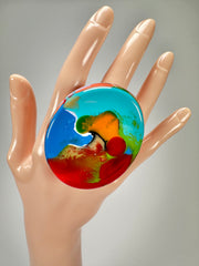 Sobral - Multi-Colour "Munique" K.Polido Resin Ring ( 005145 ) - Size UK P / US 7.5