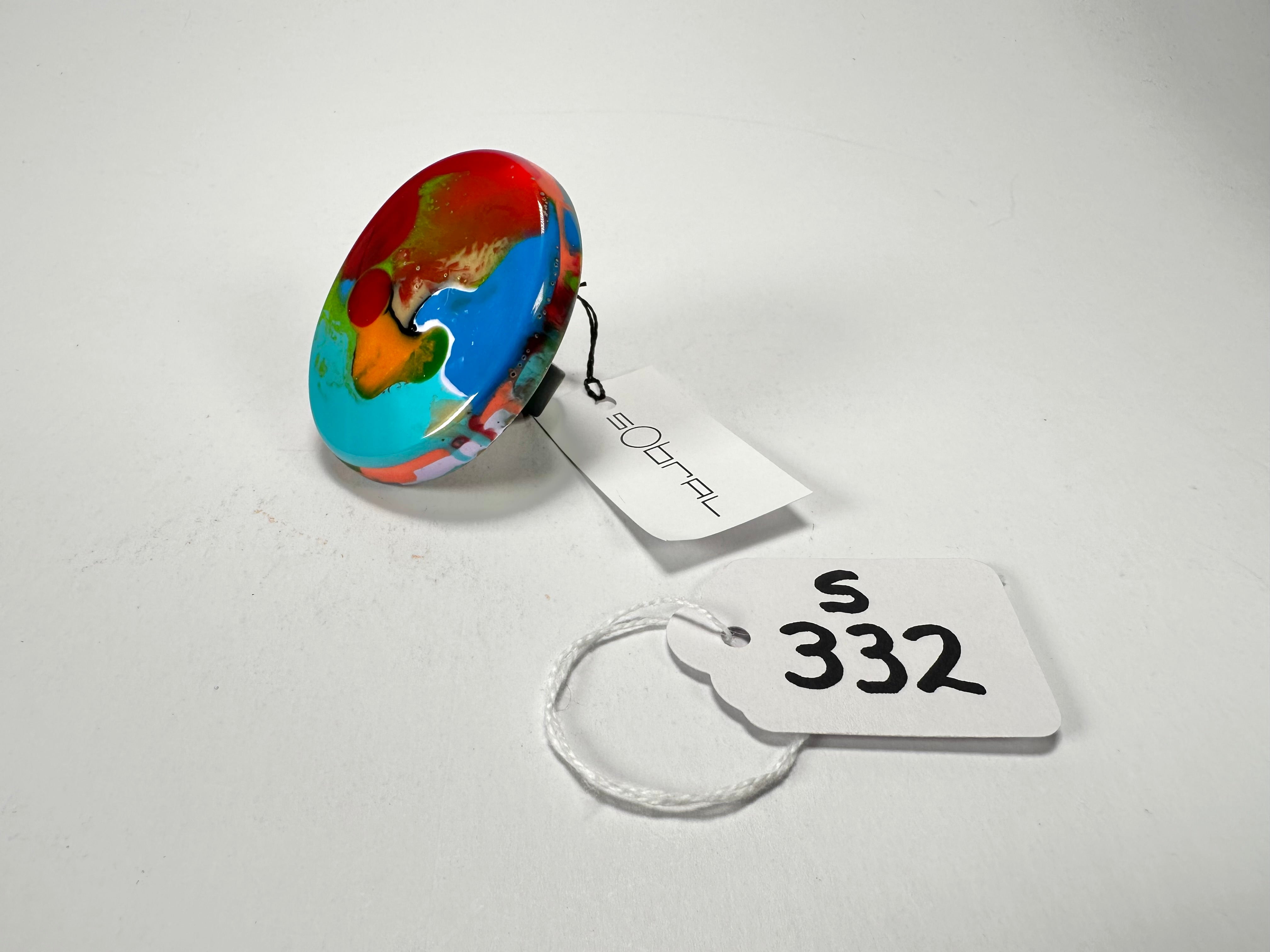 Sobral - Multi-Colour "Munique" K.Polido Resin Ring ( 005145 ) - Size UK P / US 7.5